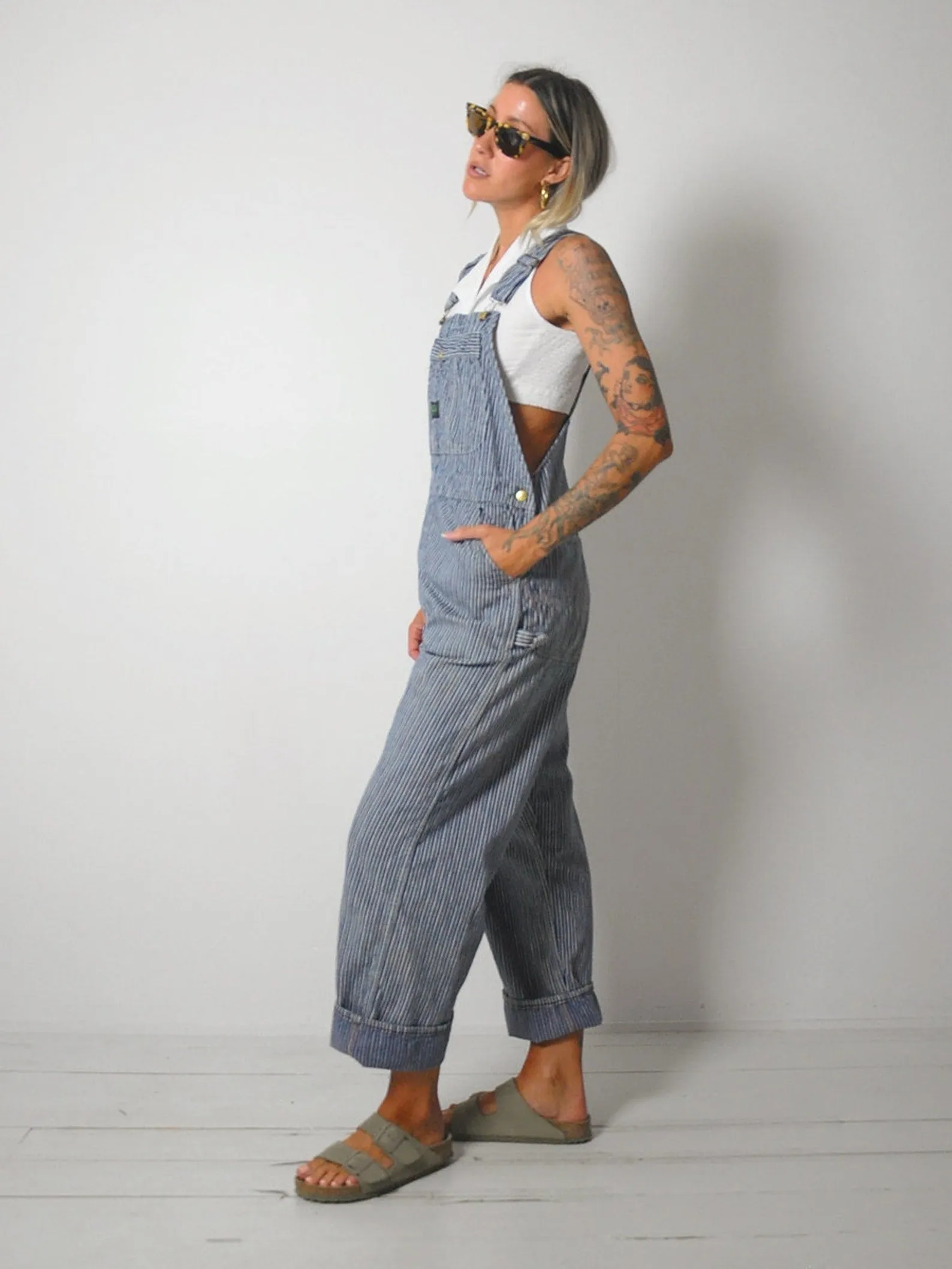 1960's Selvedge Hickory Stripe Overalls