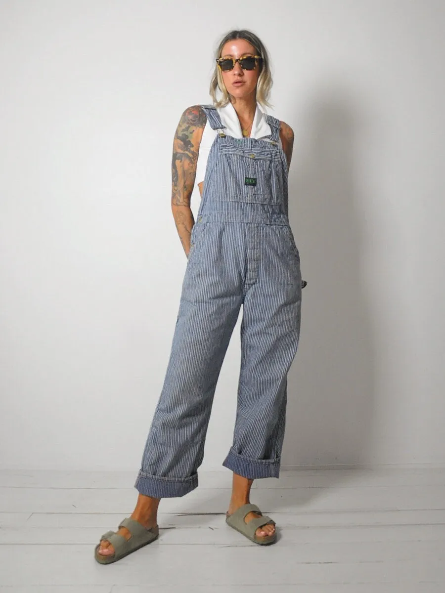 1960's Selvedge Hickory Stripe Overalls