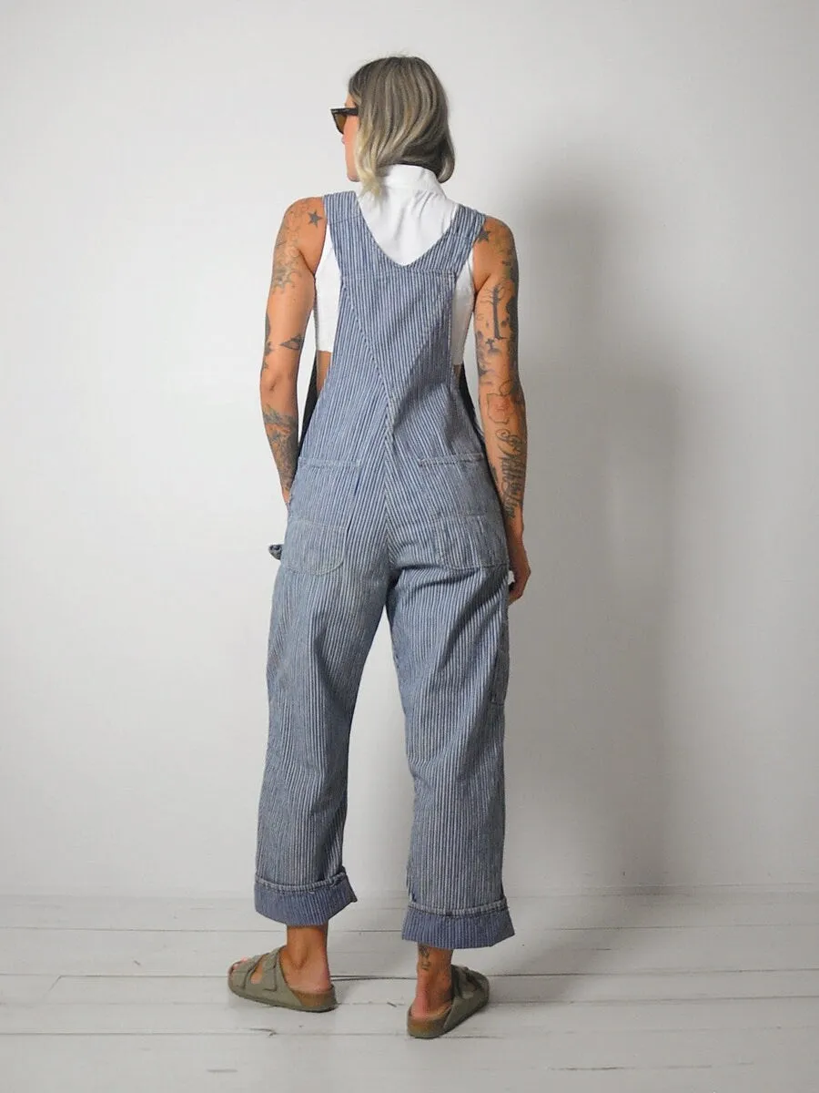 1960's Selvedge Hickory Stripe Overalls