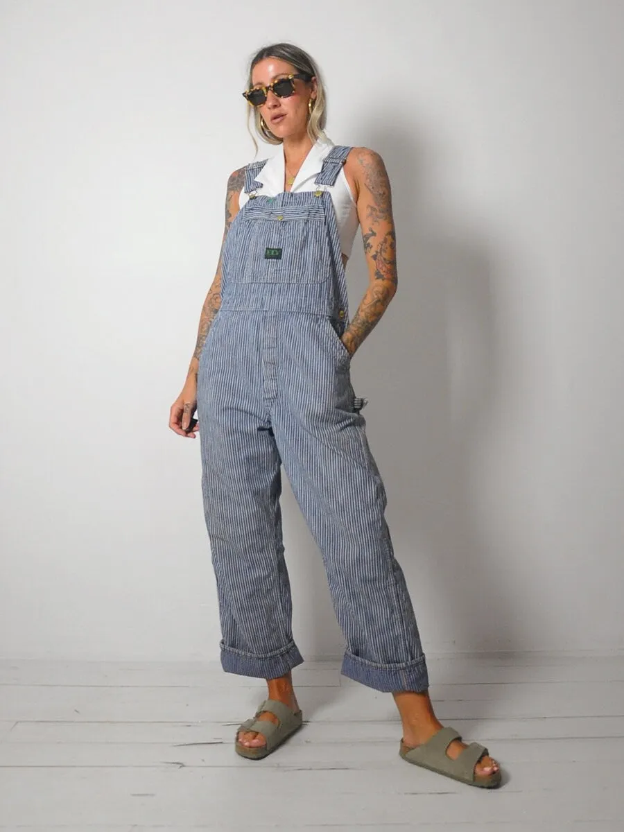 1960's Selvedge Hickory Stripe Overalls
