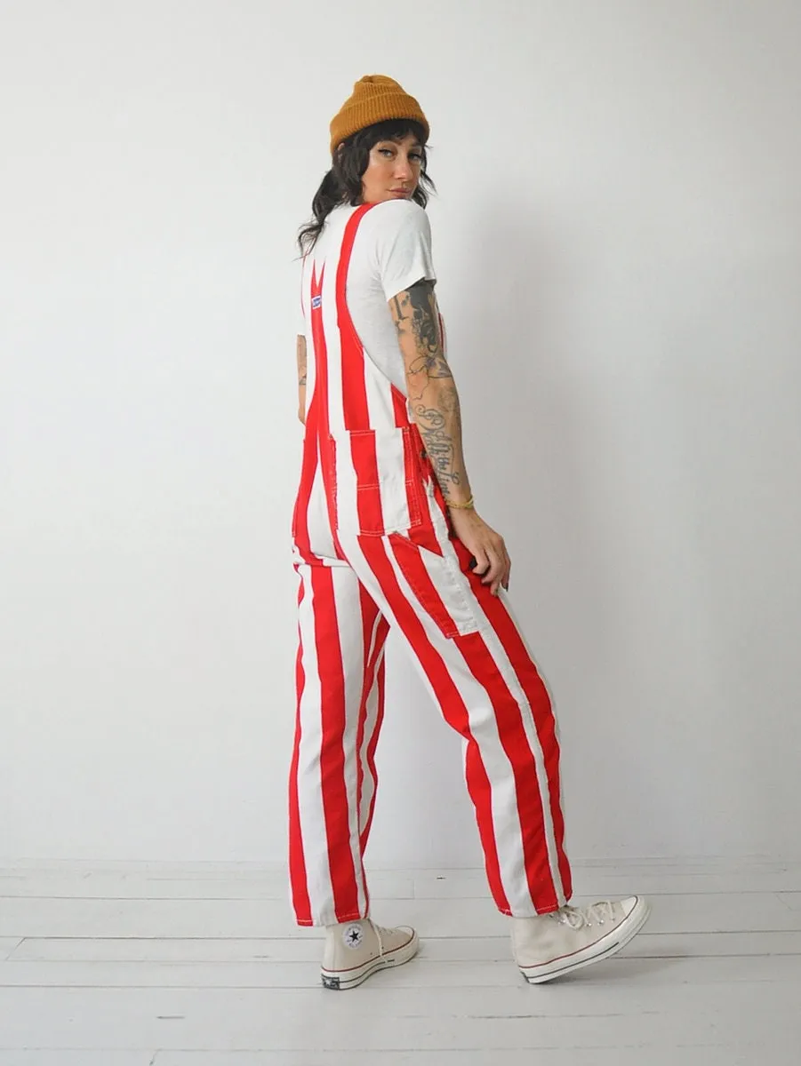 1970's Big Smith Red Stripe Overalls