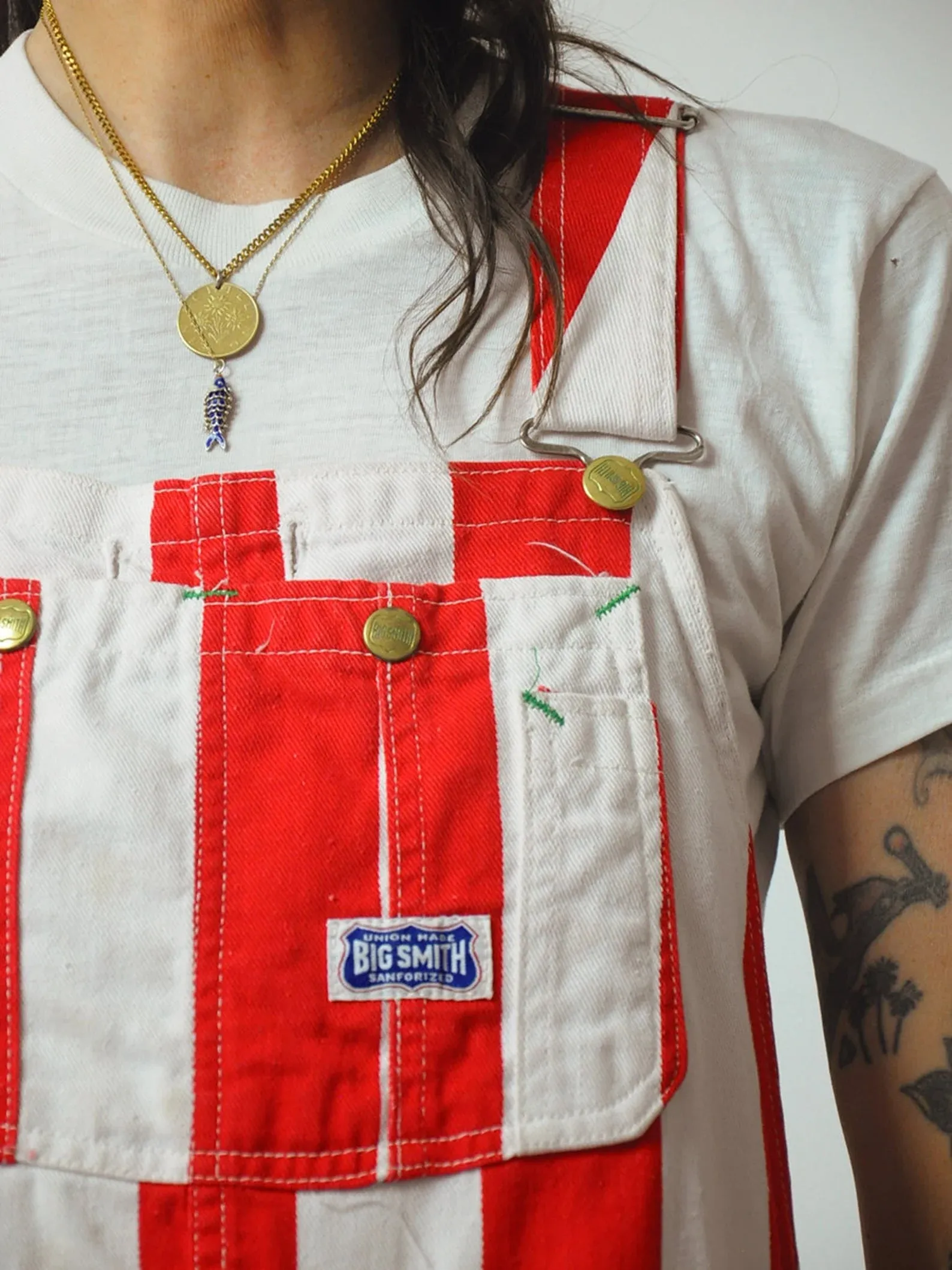 1970's Big Smith Red Stripe Overalls