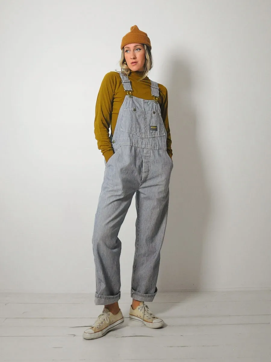 1970's Oshkosh Hickory Stripe Overalls