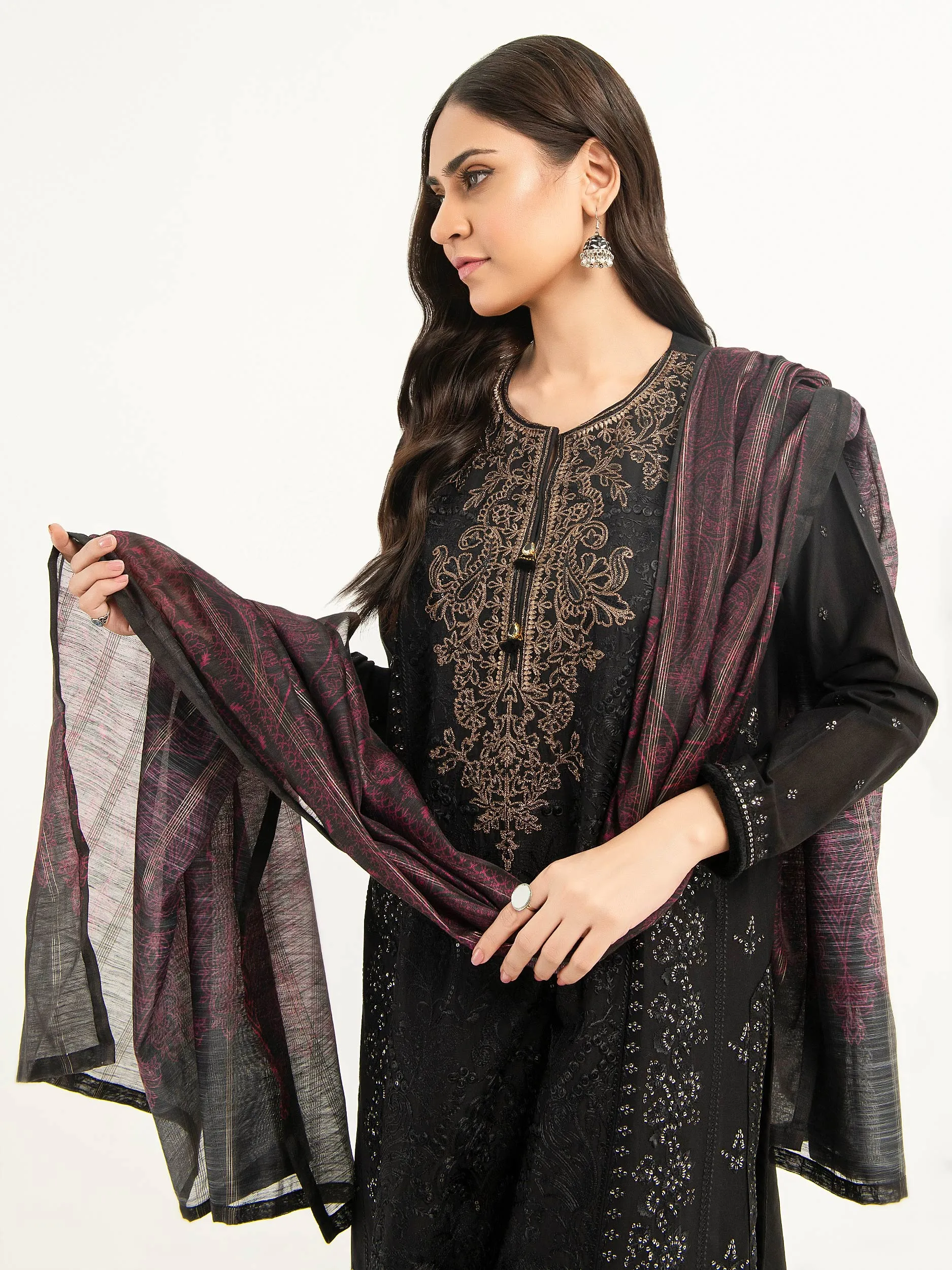 2 Piece Cambric Suit-Embroidered (Pret)