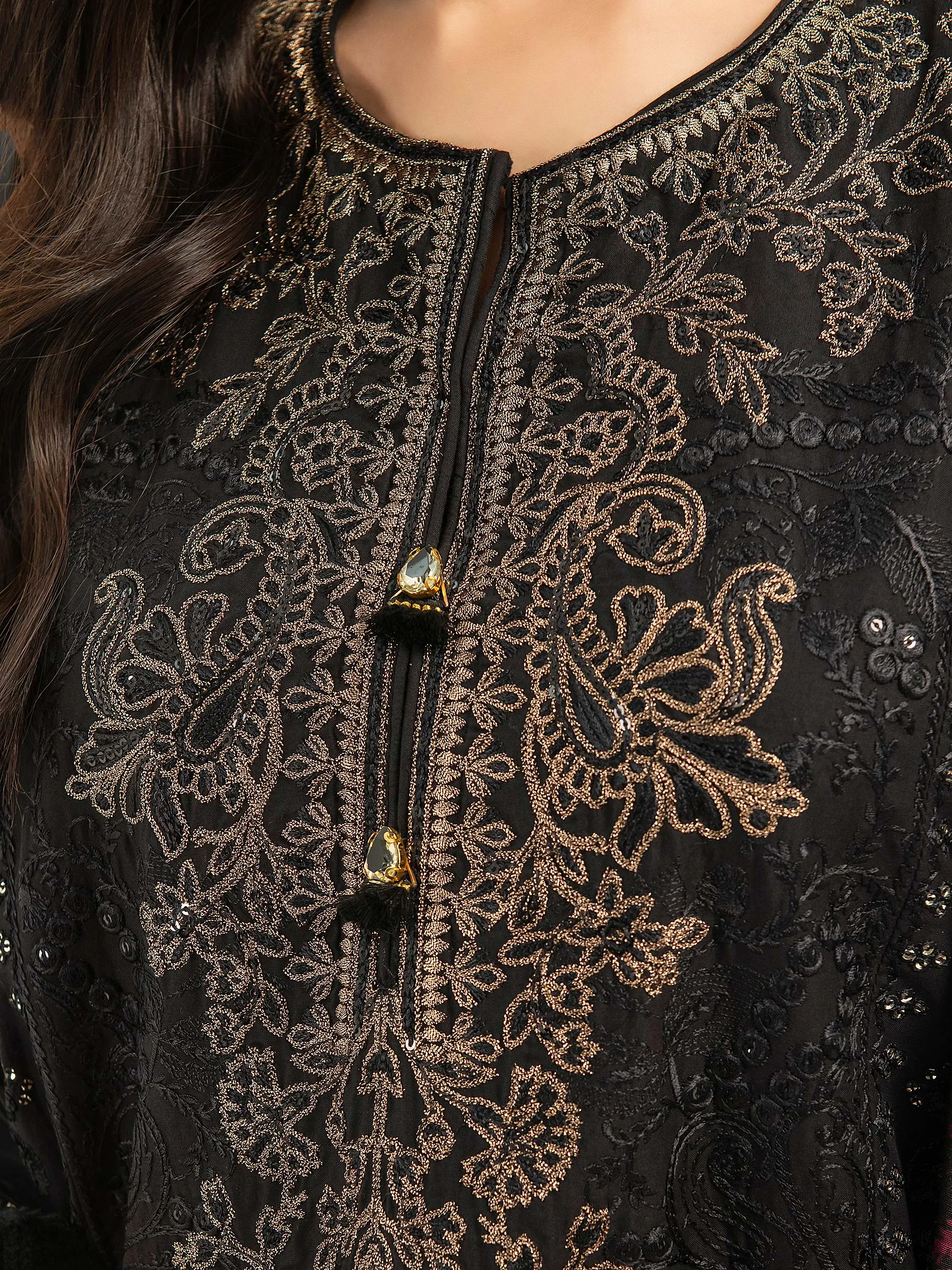 2 Piece Cambric Suit-Embroidered (Pret)