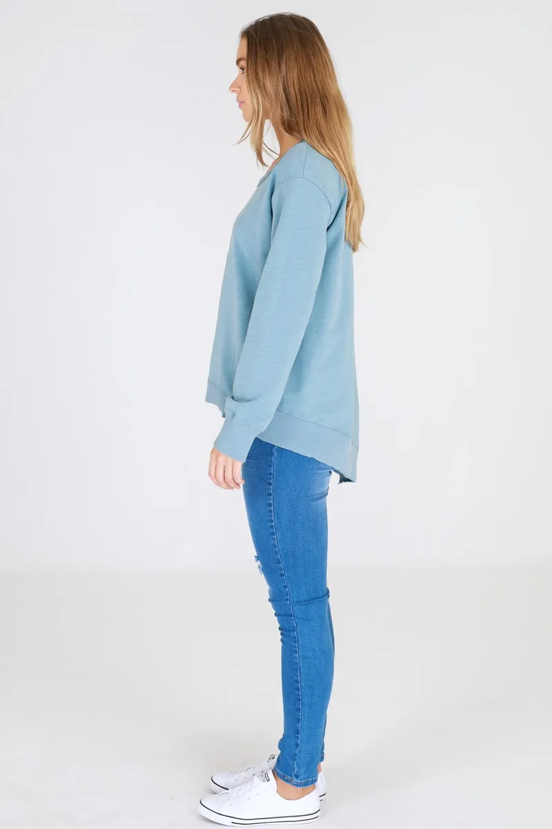3rd Story - Newhaven Sweater - Duck Egg Blue