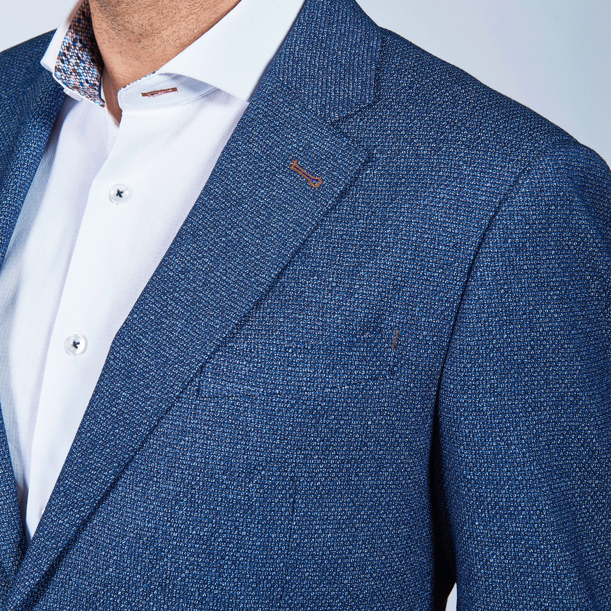 7 Downie St. - Mason Textured Blue Blazer