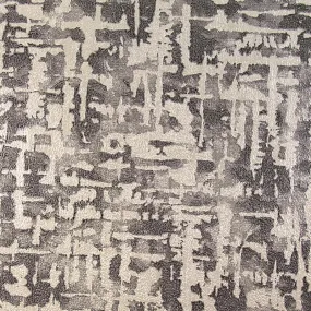 Abstract Contemporary Textured Wallpaper in Black/Silver