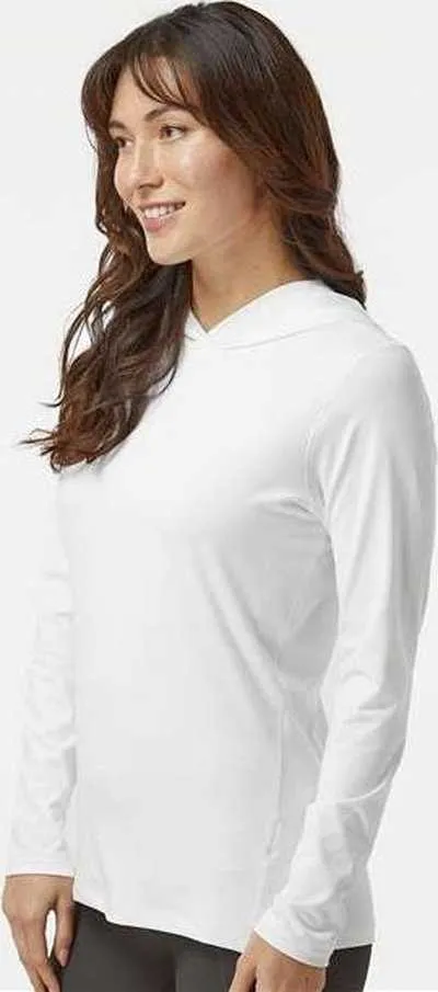 Adidas A1003 Women's Performance Hooded Pullover - White