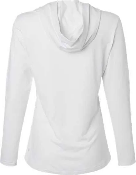 Adidas A1003 Women's Performance Hooded Pullover - White