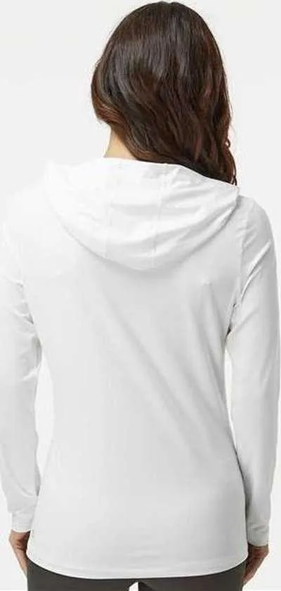 Adidas A1003 Women's Performance Hooded Pullover - White