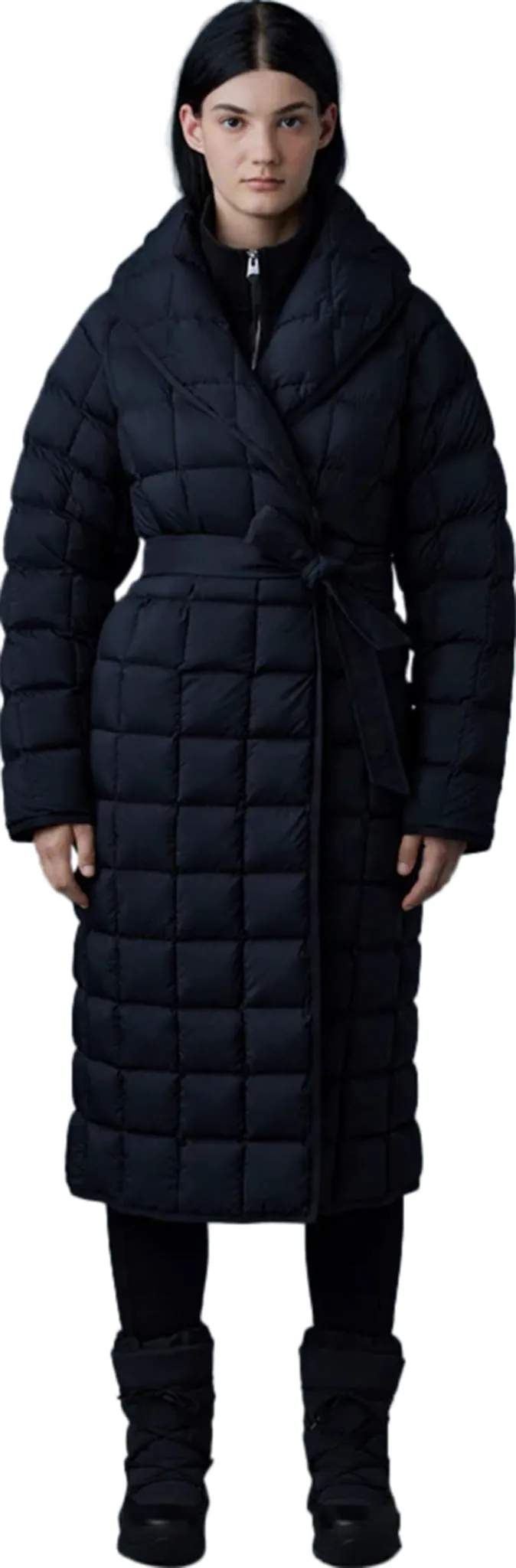 Allegra Matte Light Down Wrap Coat - Women's|-|Manteau drappé en duvet léger au fini mat Allegra - Femme