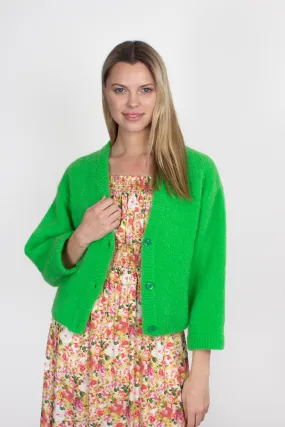 American Vintage Pinoberry mohair-blend rainette cardigan