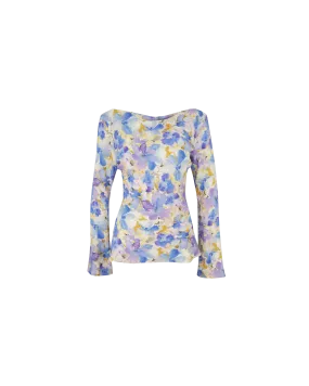 ANDIE LONG SLEEVE BLUEBERRY FLORAL