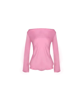 ANDIE SATIN BLOUSE PINK