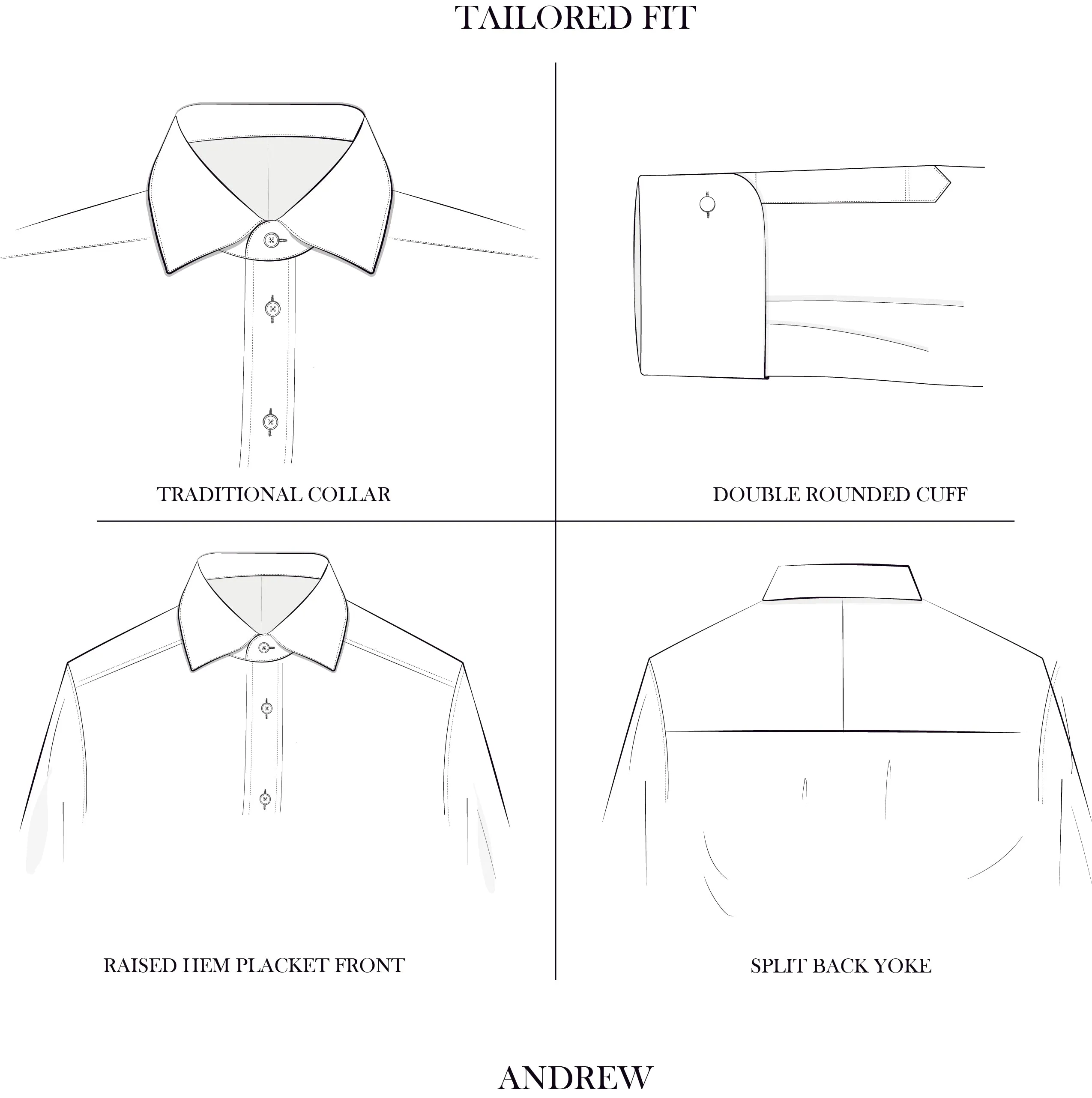 Andrew White Light Twill Shirt
