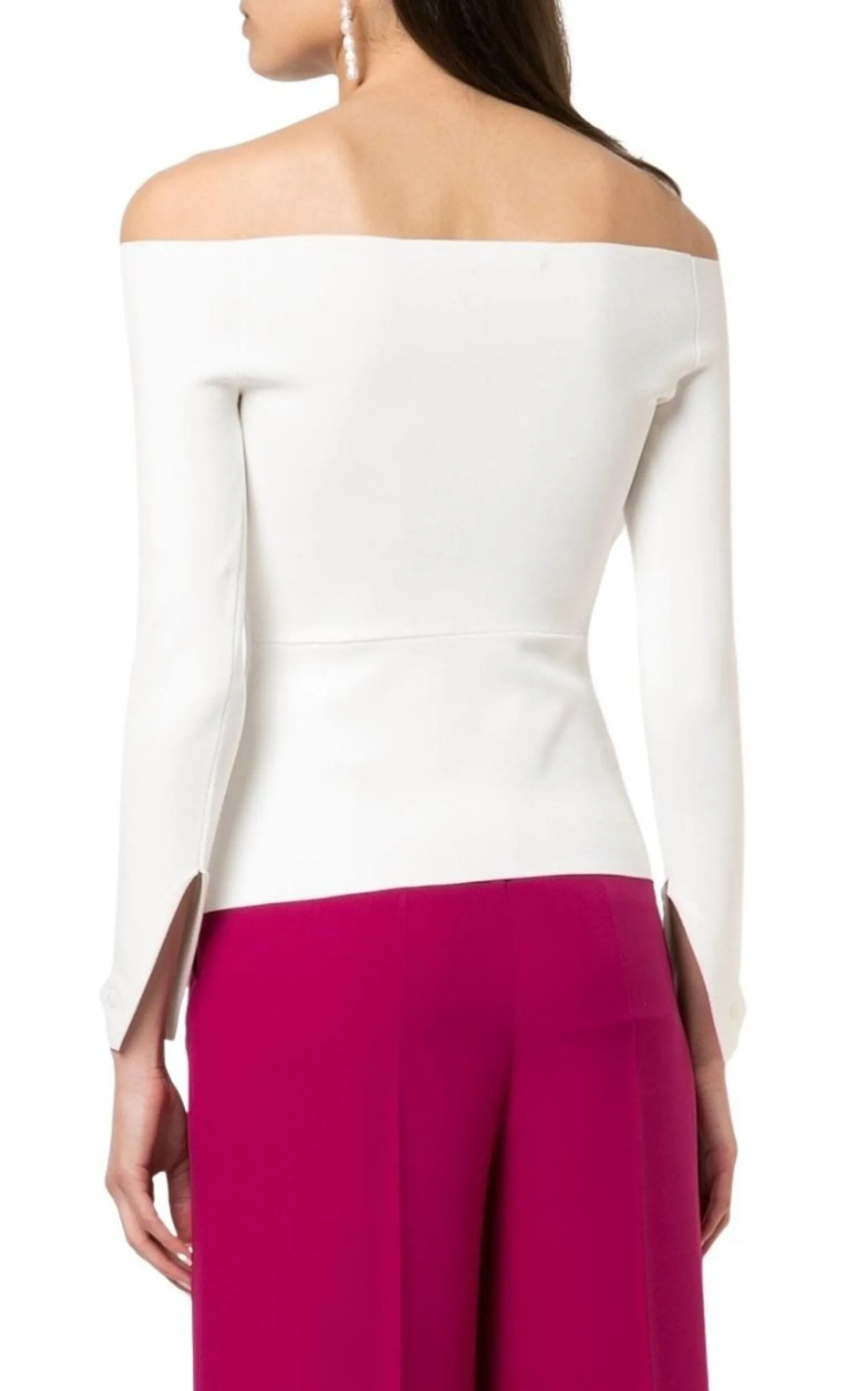Angeles Off-the-shoulder Ponte Top
