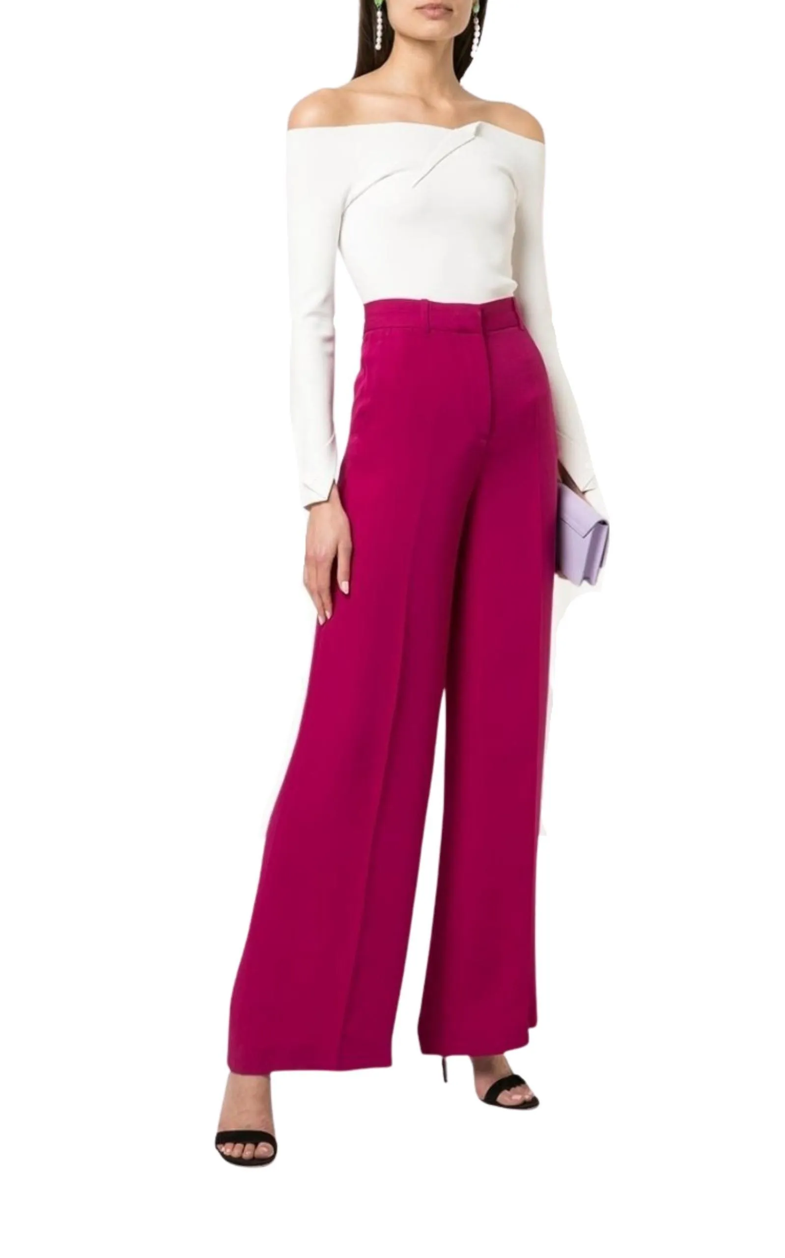 Angeles Off-the-shoulder Ponte Top