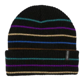 AUTUMN - MULTI STRIPE BEANIE BLACK
