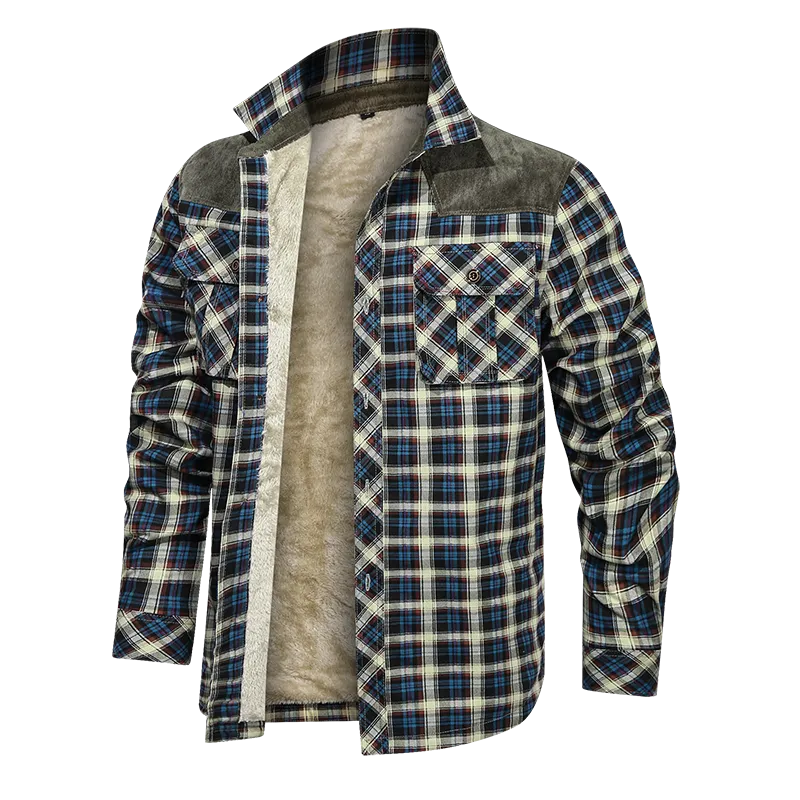 Autumn Winter Men Warm Jacket Fleece Thick Slim Fit US Size Jacket
