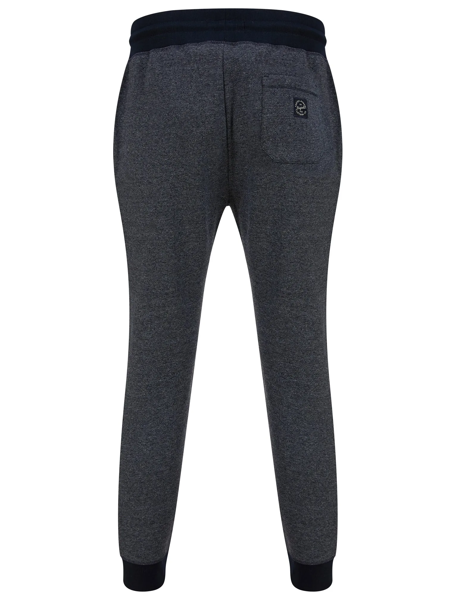 Bannering Brushback Fleece Cuffed Joggers in Navy Grindle - Tokyo Laundry