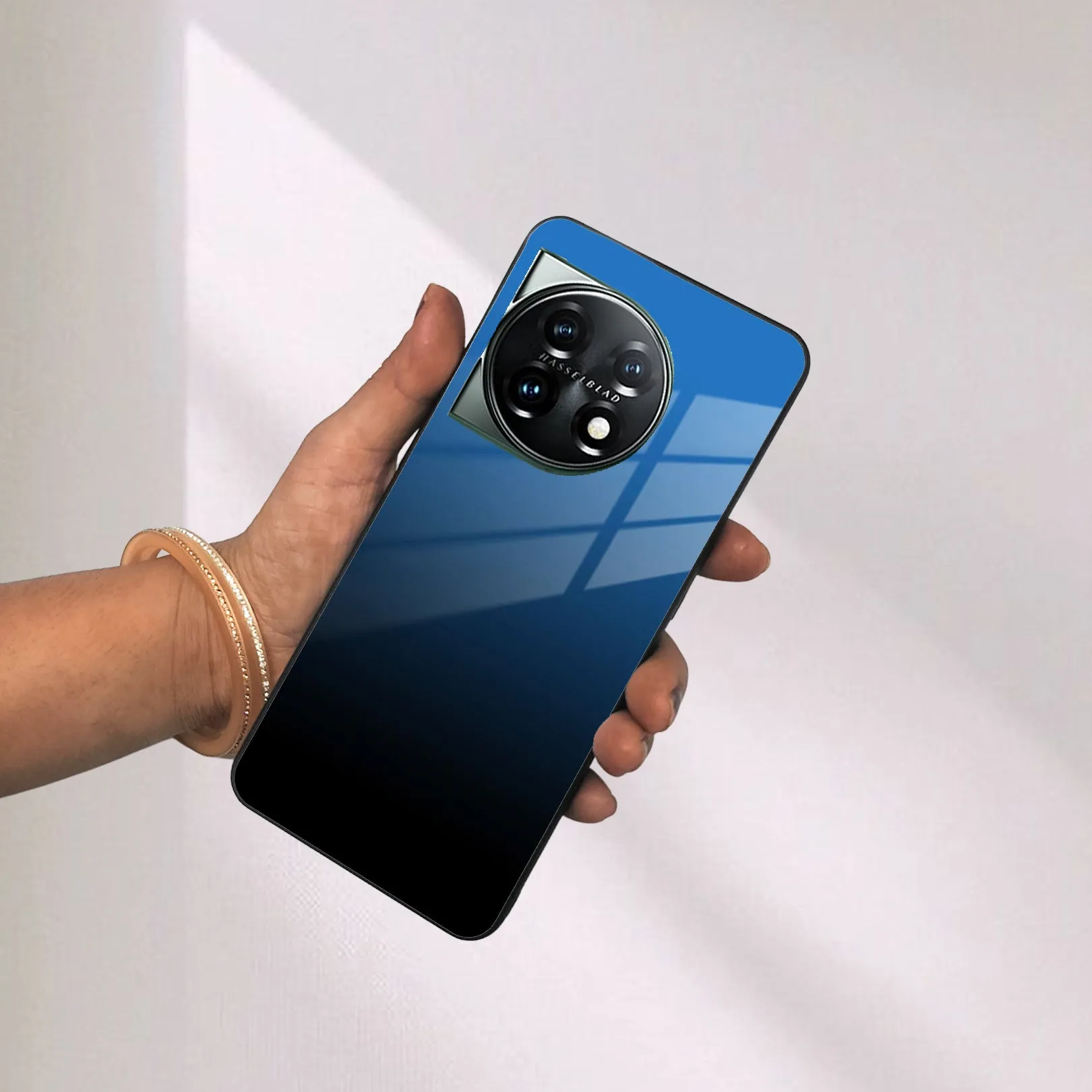 Blue Gradient Glass Case Cover For OnePlus