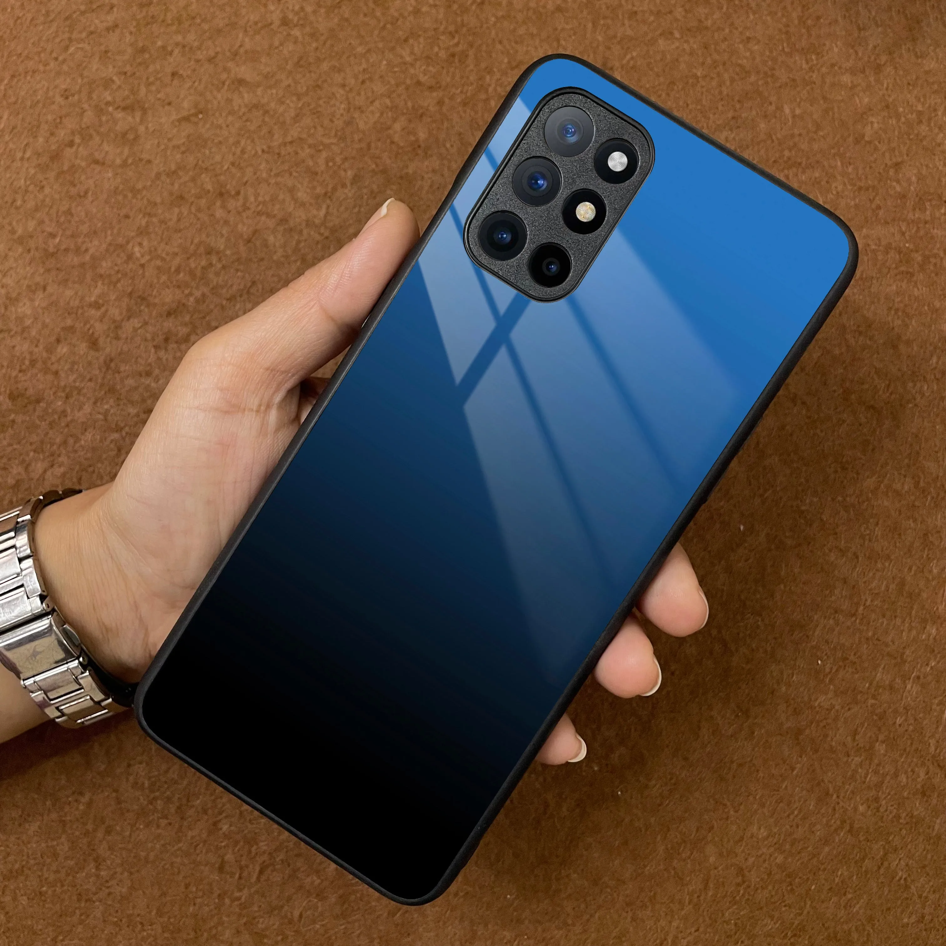 Blue Gradient Glass Case Cover For OnePlus