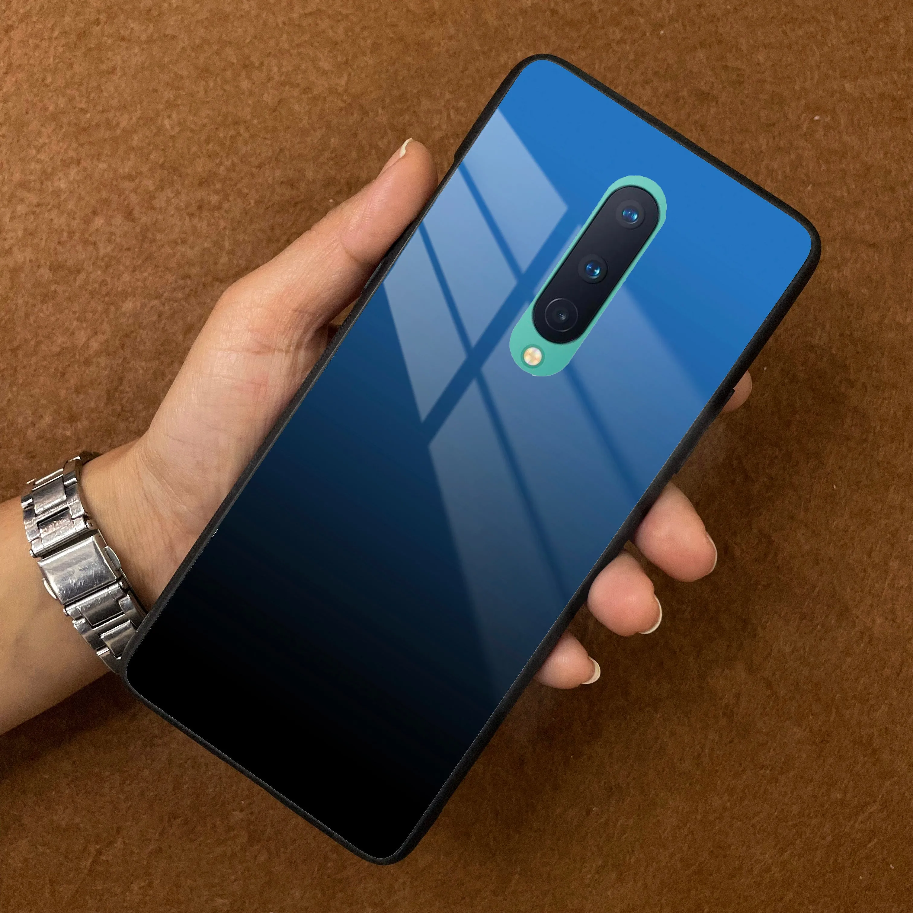 Blue Gradient Glass Case Cover For OnePlus