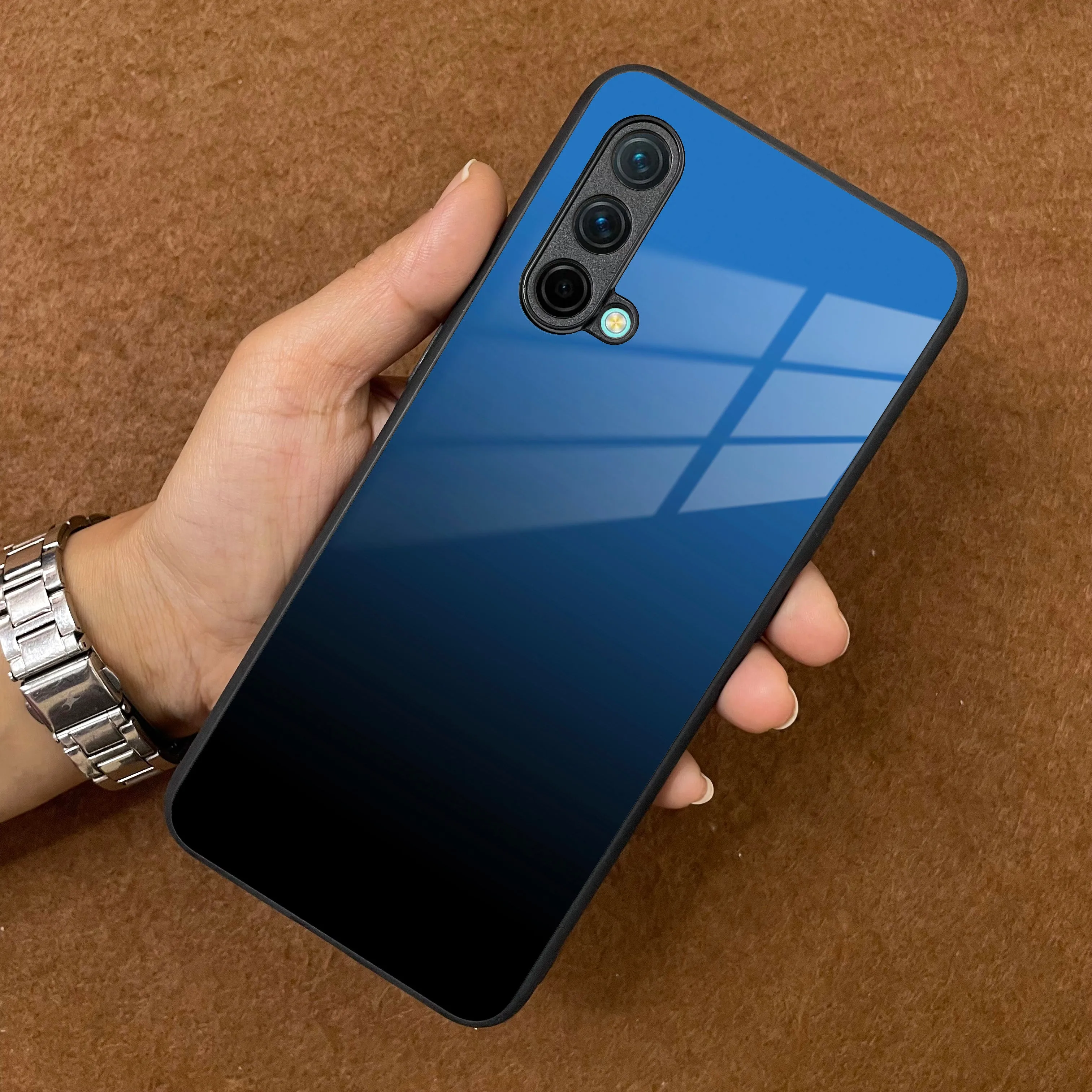 Blue Gradient Glass Case Cover For OnePlus