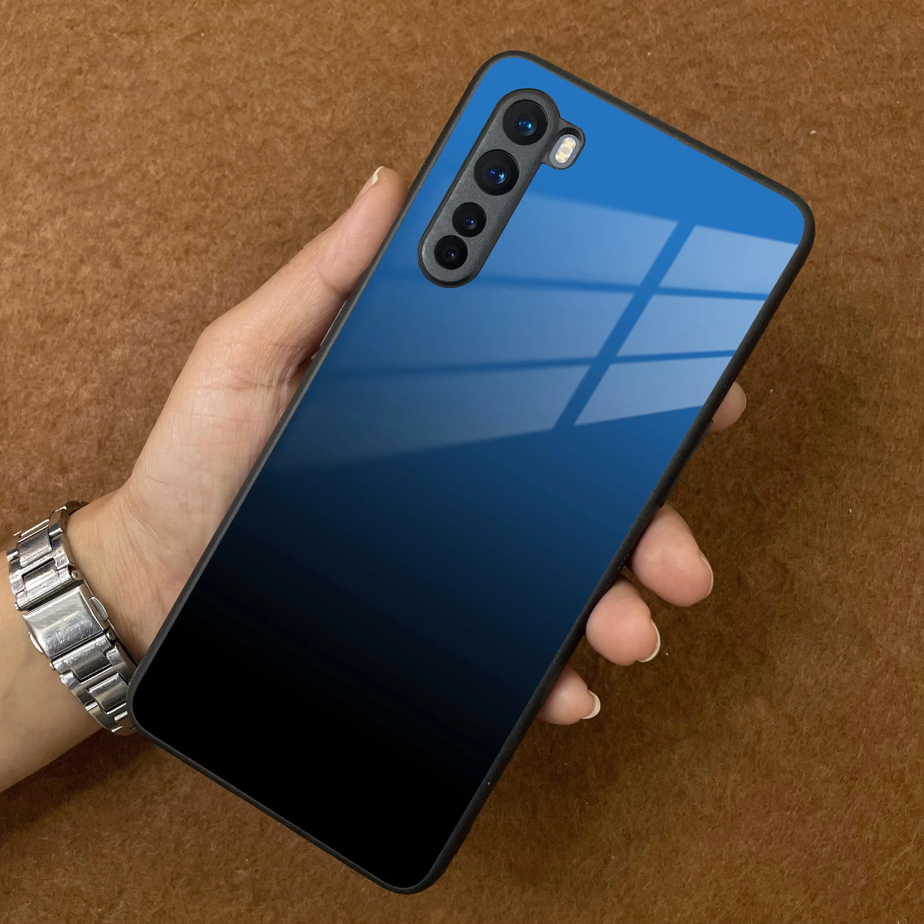 Blue Gradient Glass Case Cover For OnePlus