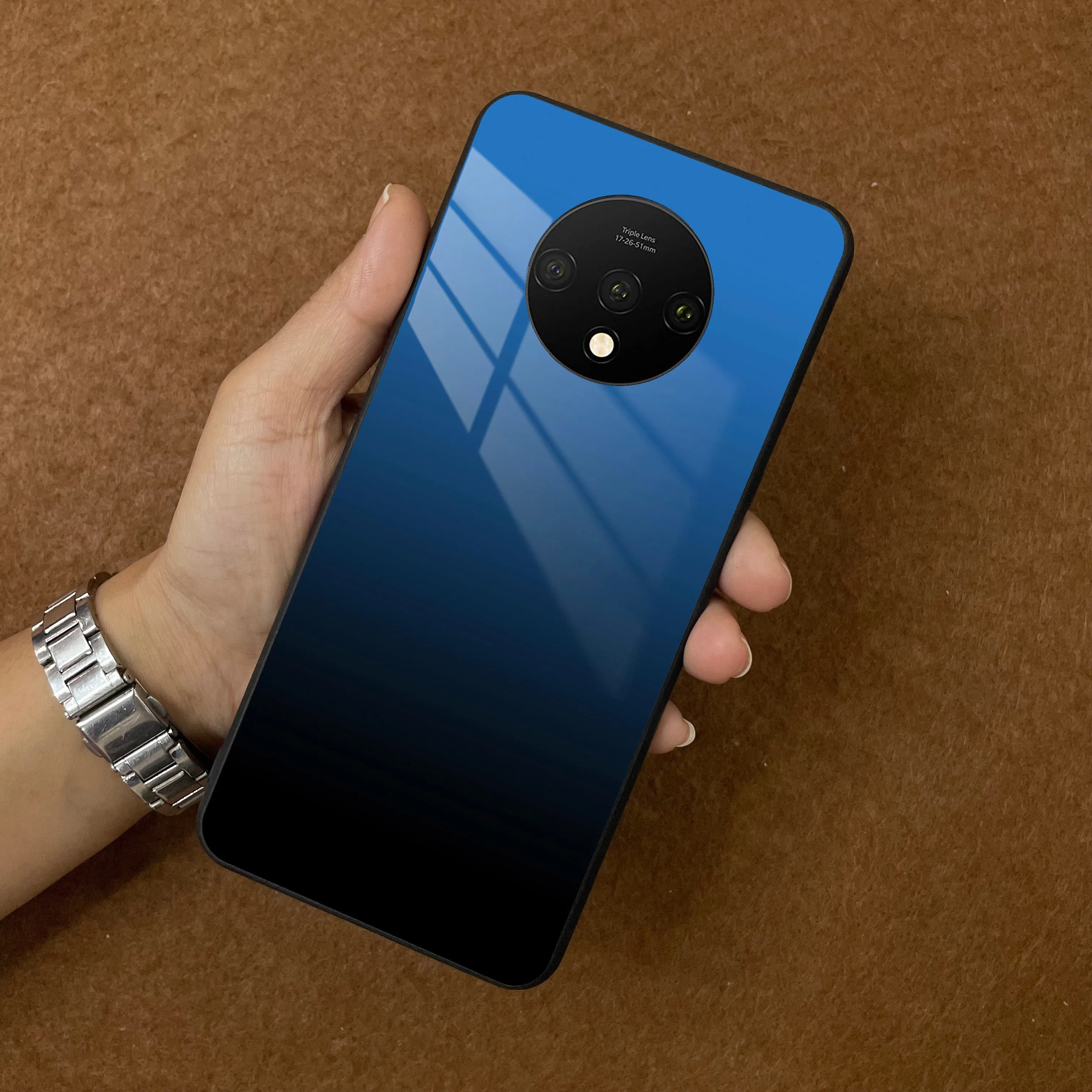 Blue Gradient Glass Case Cover For OnePlus