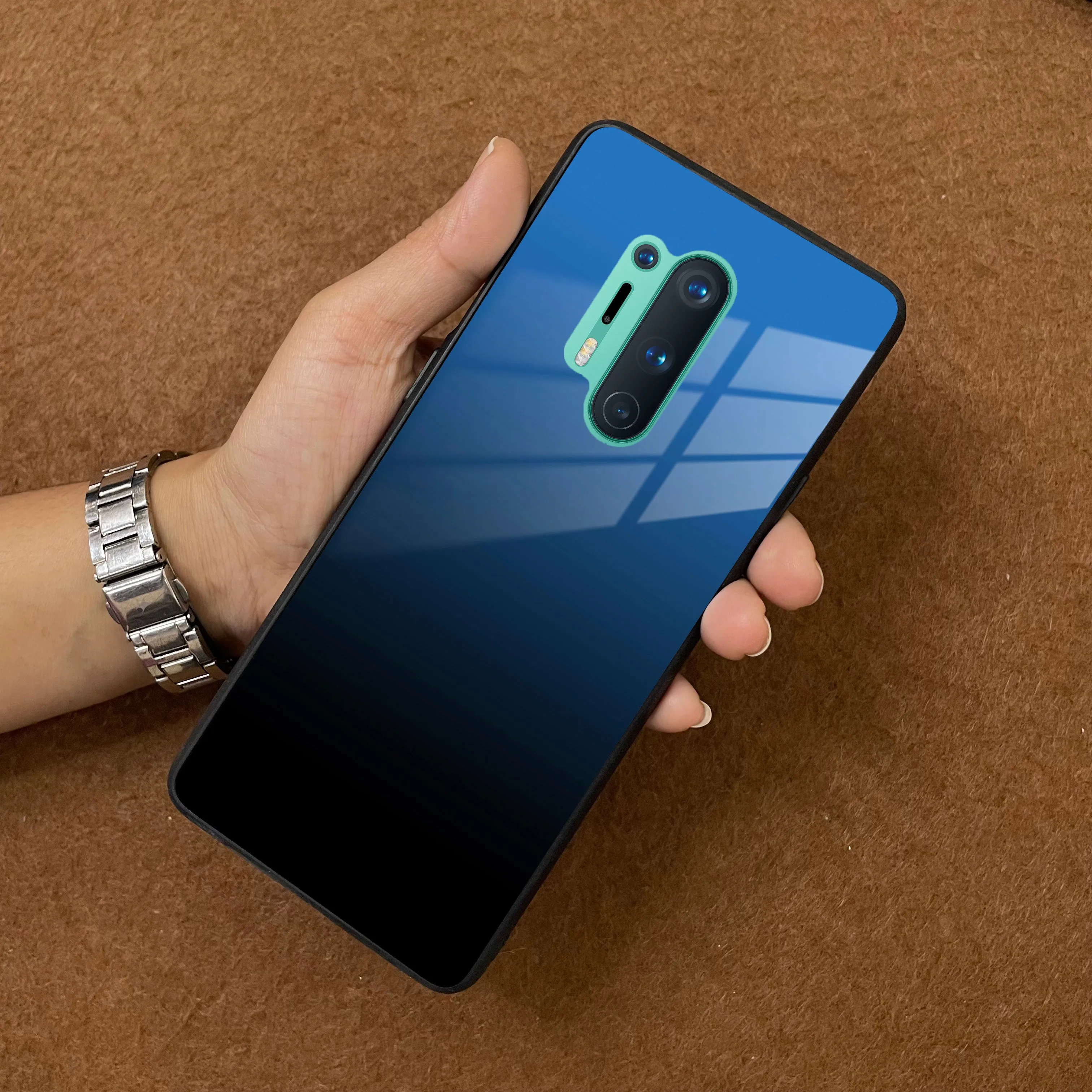 Blue Gradient Glass Case Cover For OnePlus