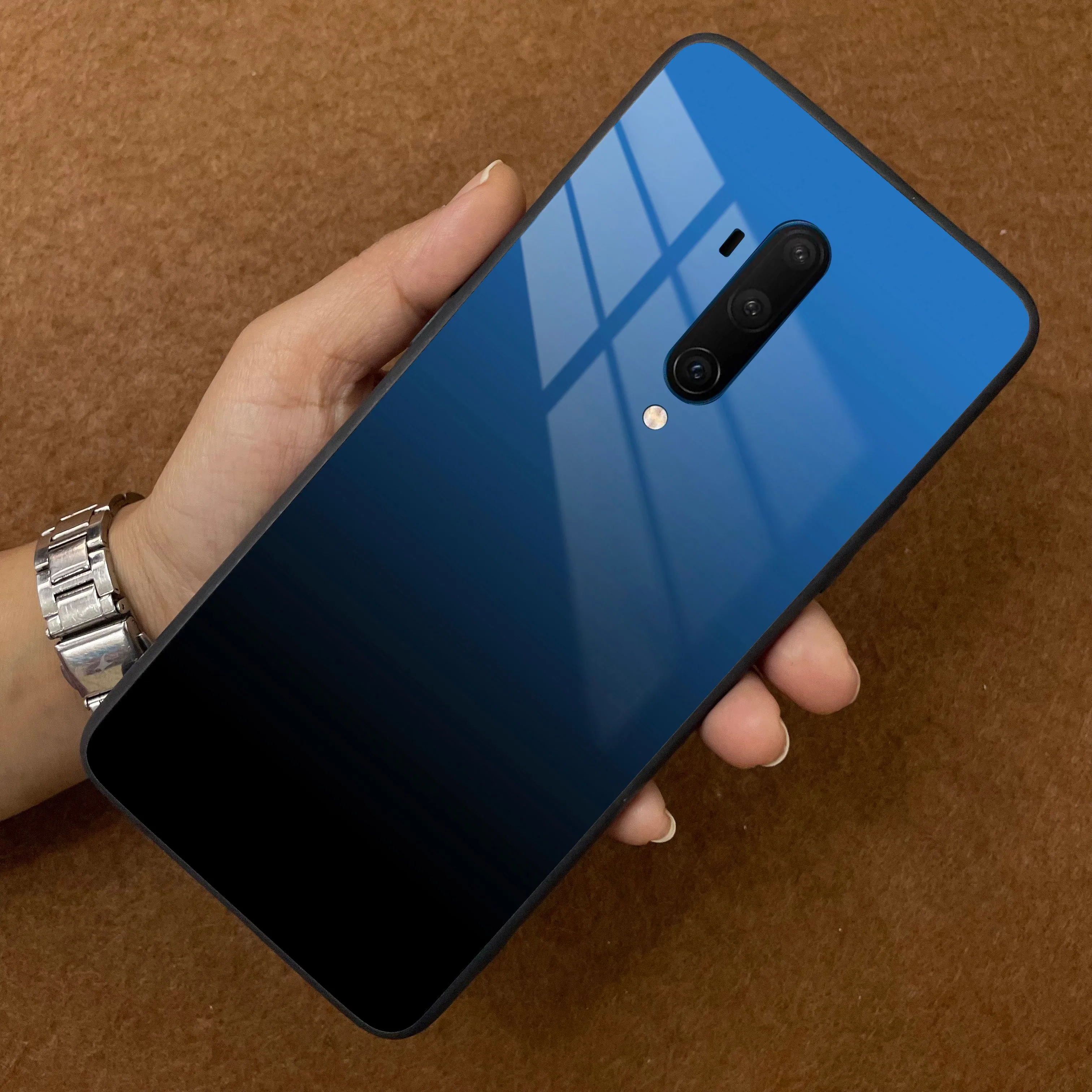 Blue Gradient Glass Case Cover For OnePlus