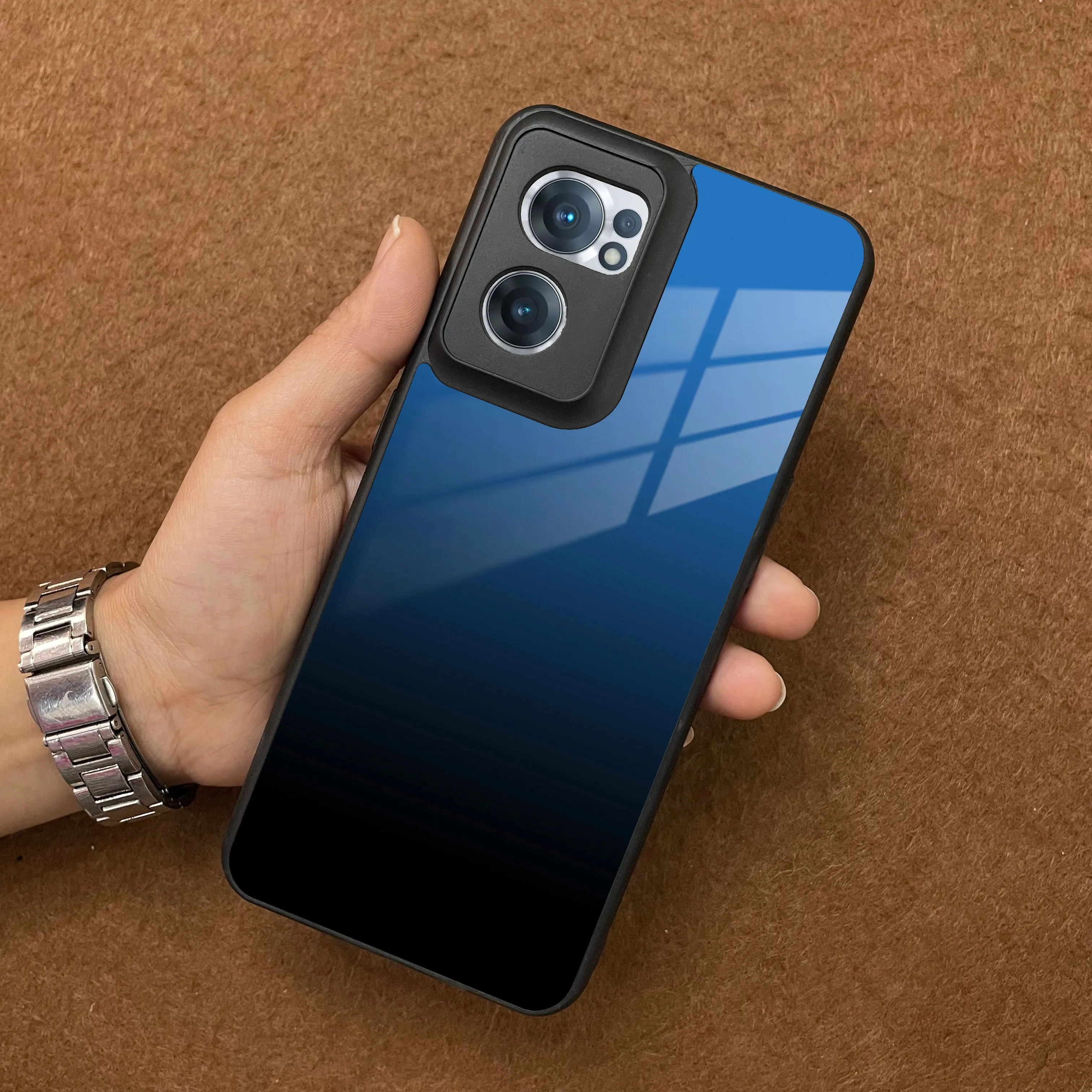 Blue Gradient Glass Case Cover For OnePlus