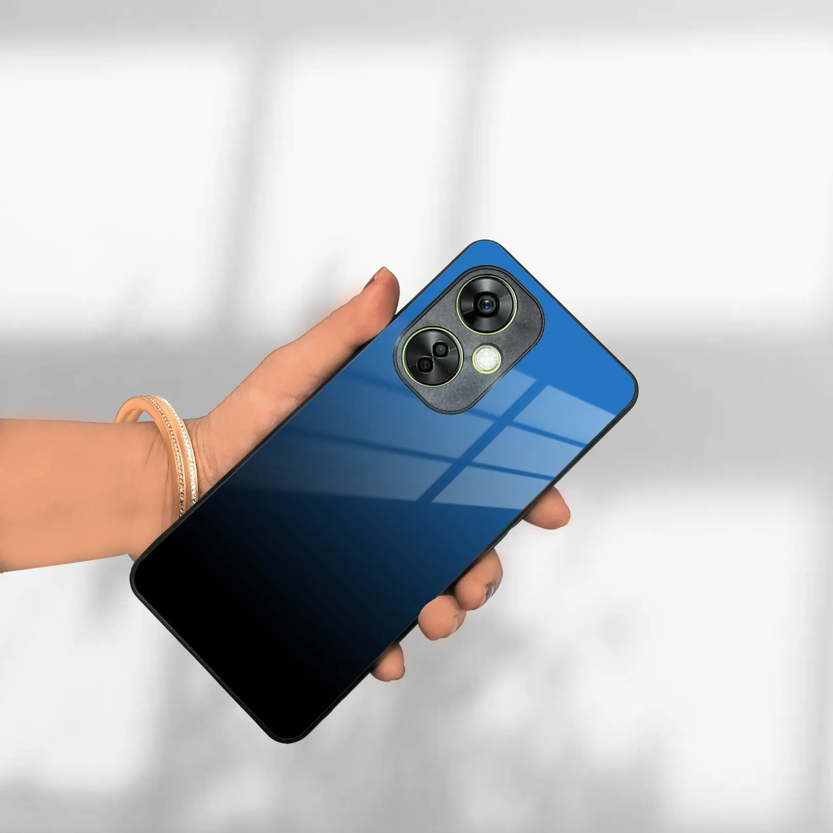 Blue Gradient Glass Case Cover For OnePlus