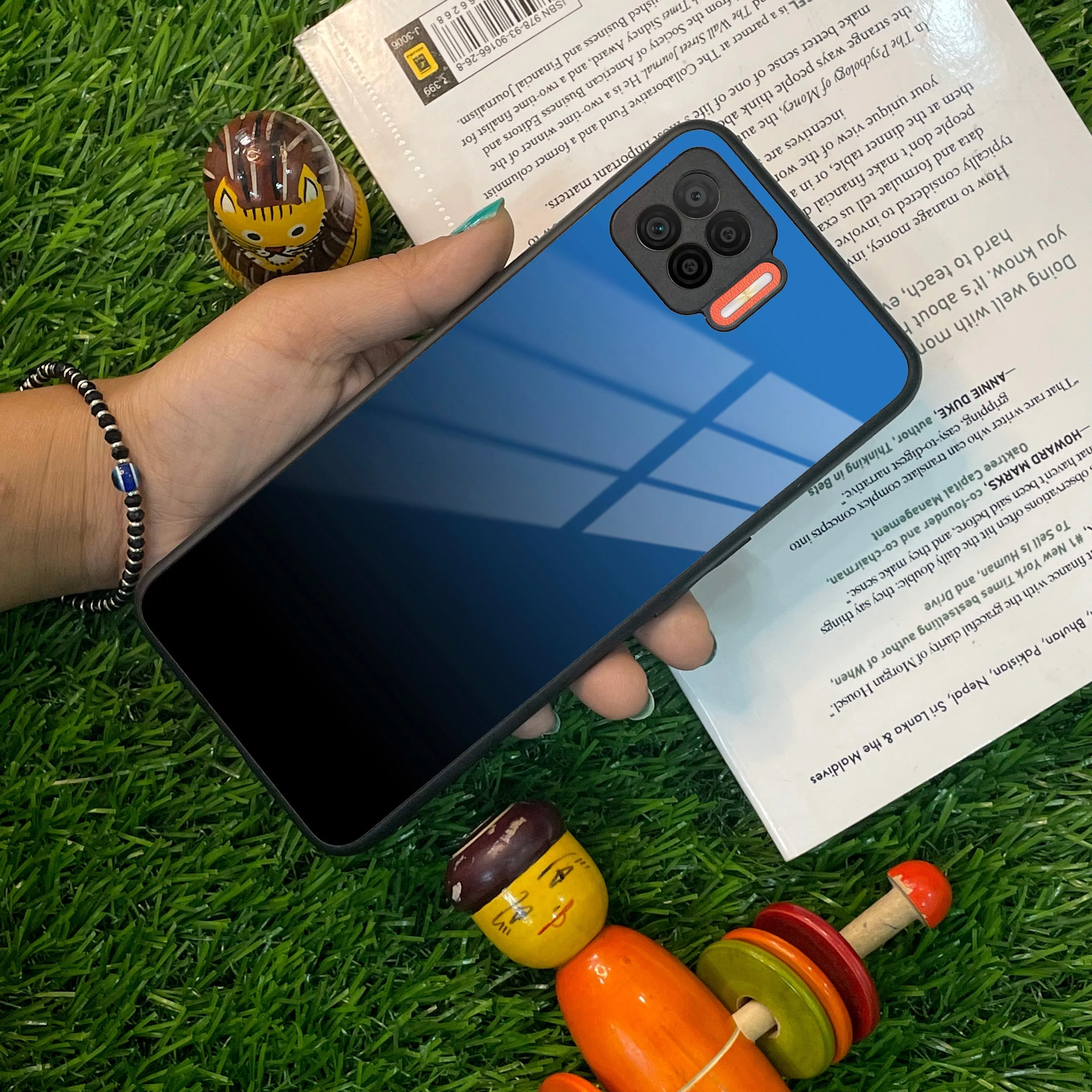 Blue Gradient Glass Case Cover For Oppo