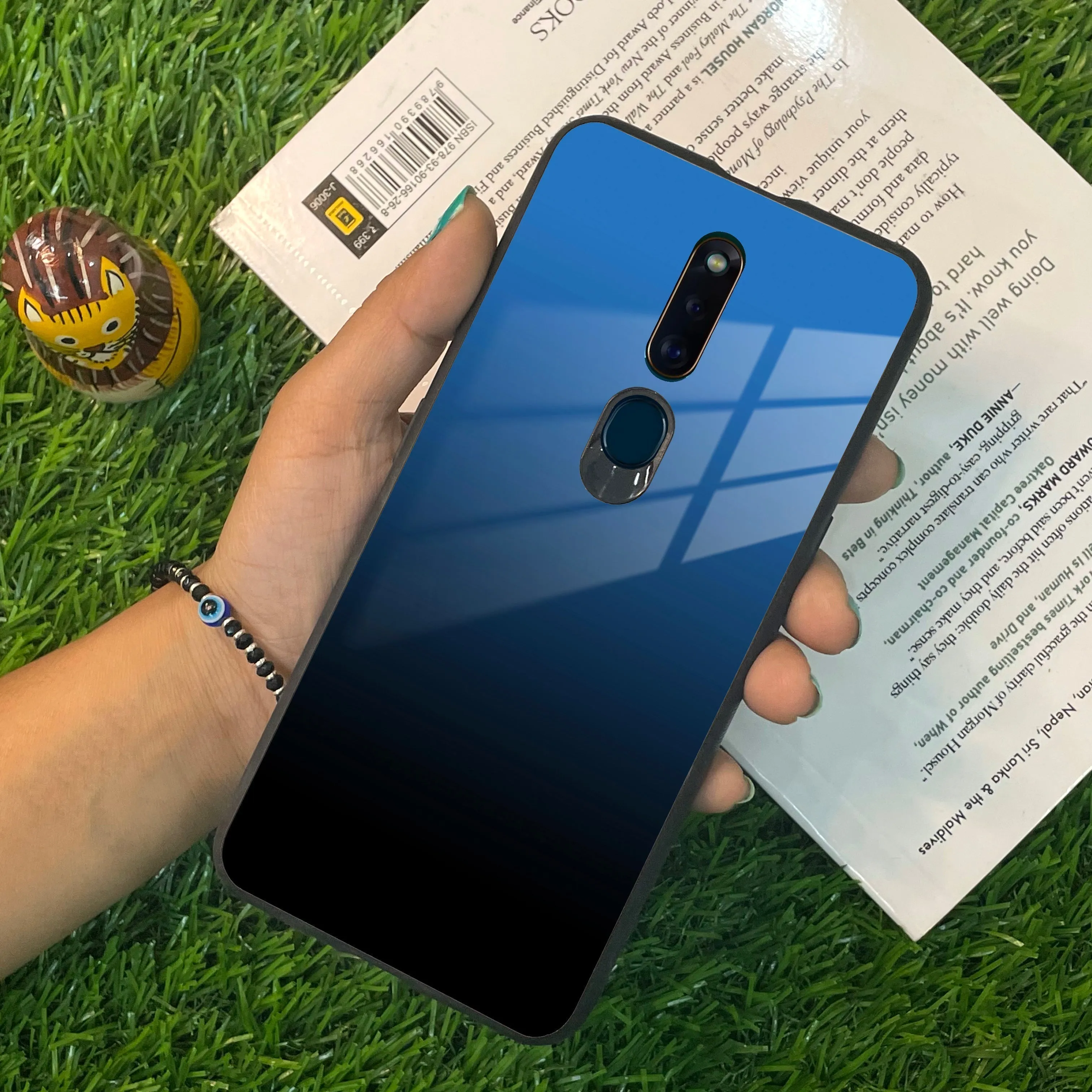 Blue Gradient Glass Case Cover For Oppo
