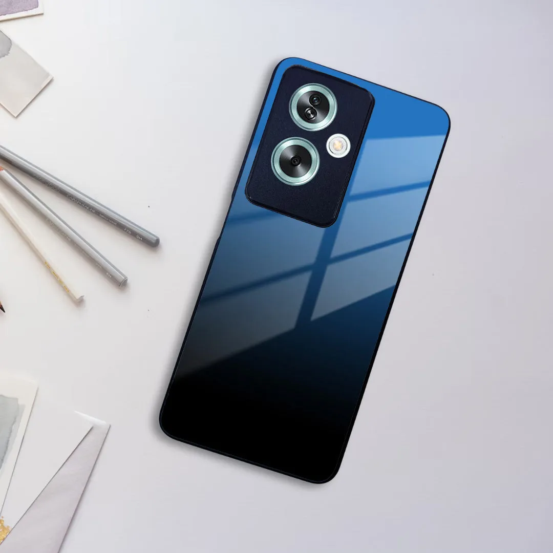 Blue Gradient Glass Case Cover For Oppo