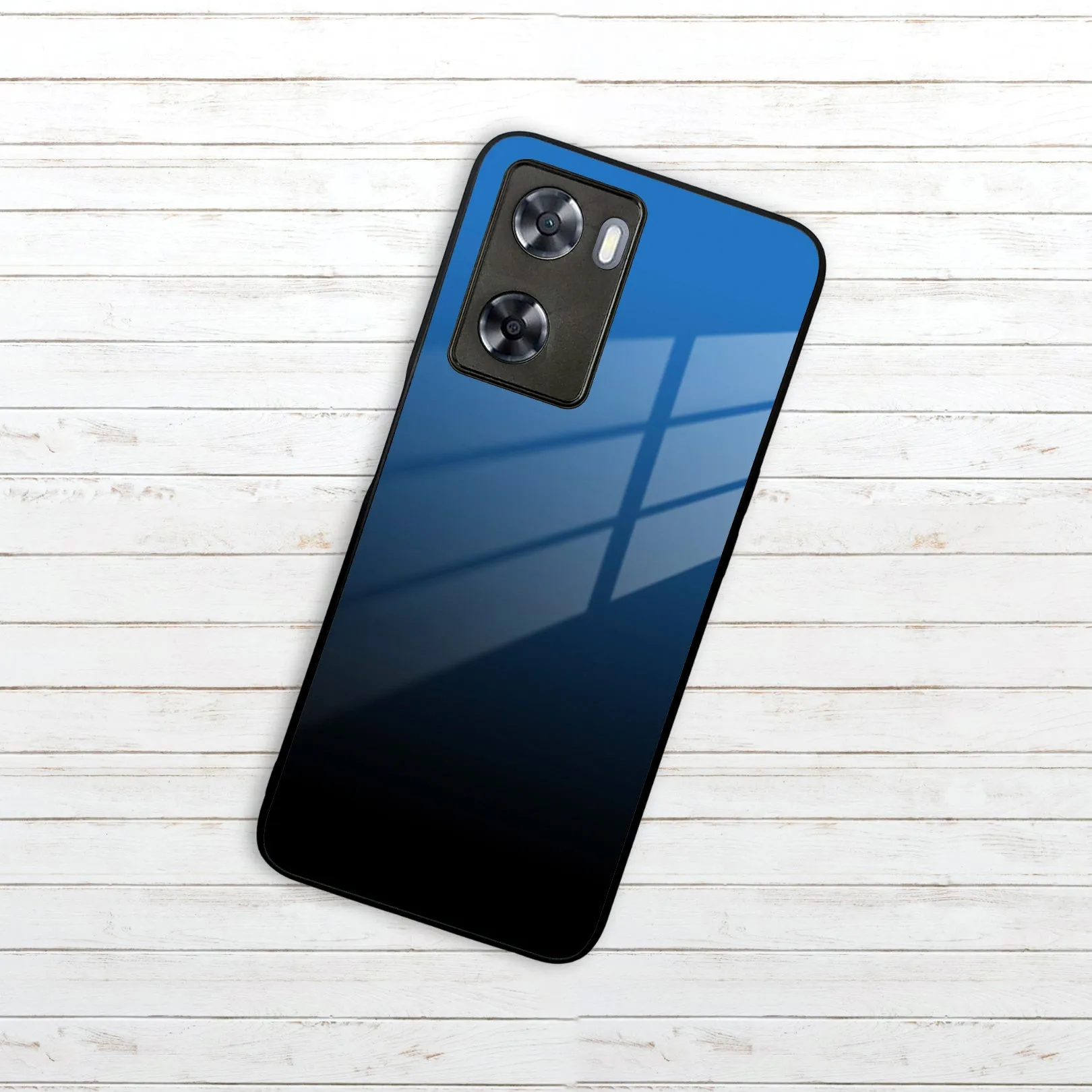 Blue Gradient Glass Case Cover For Oppo