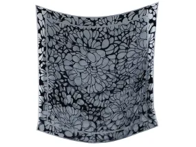 Bottega Veneta Navy Flocked Velvet and Chiffon Scarf