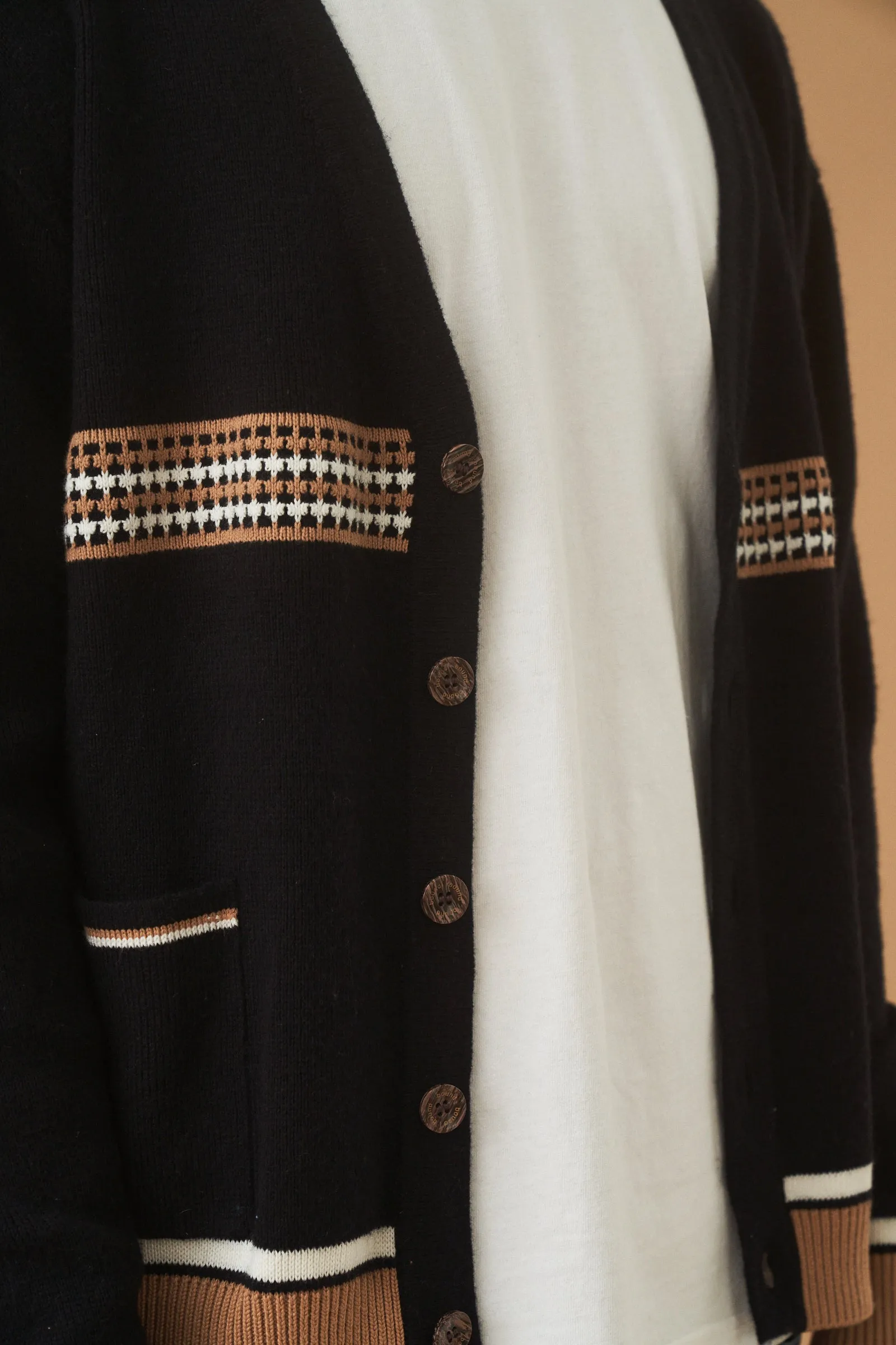 bound 'Zuriel' Pattern Knit Cardigan