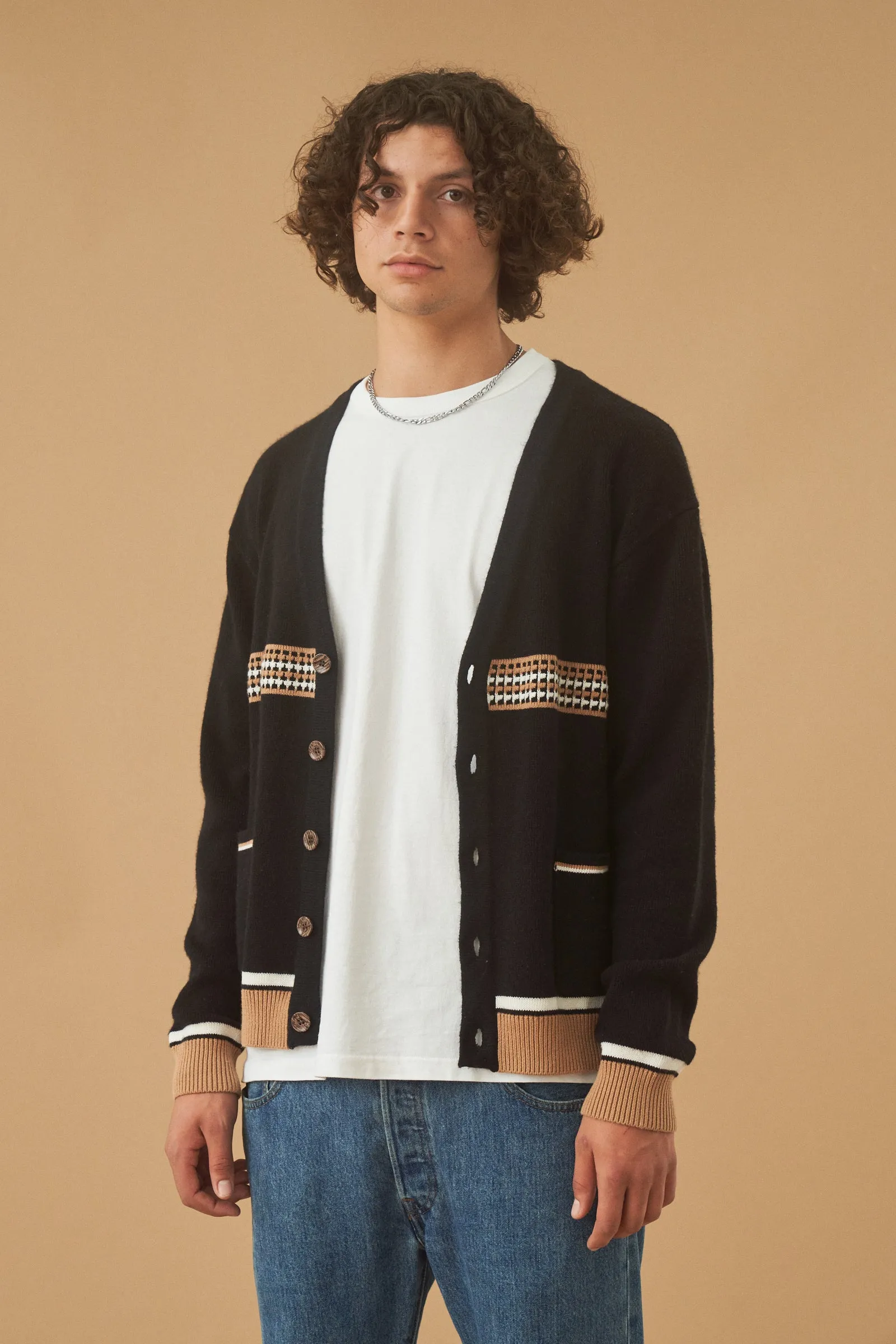 bound 'Zuriel' Pattern Knit Cardigan