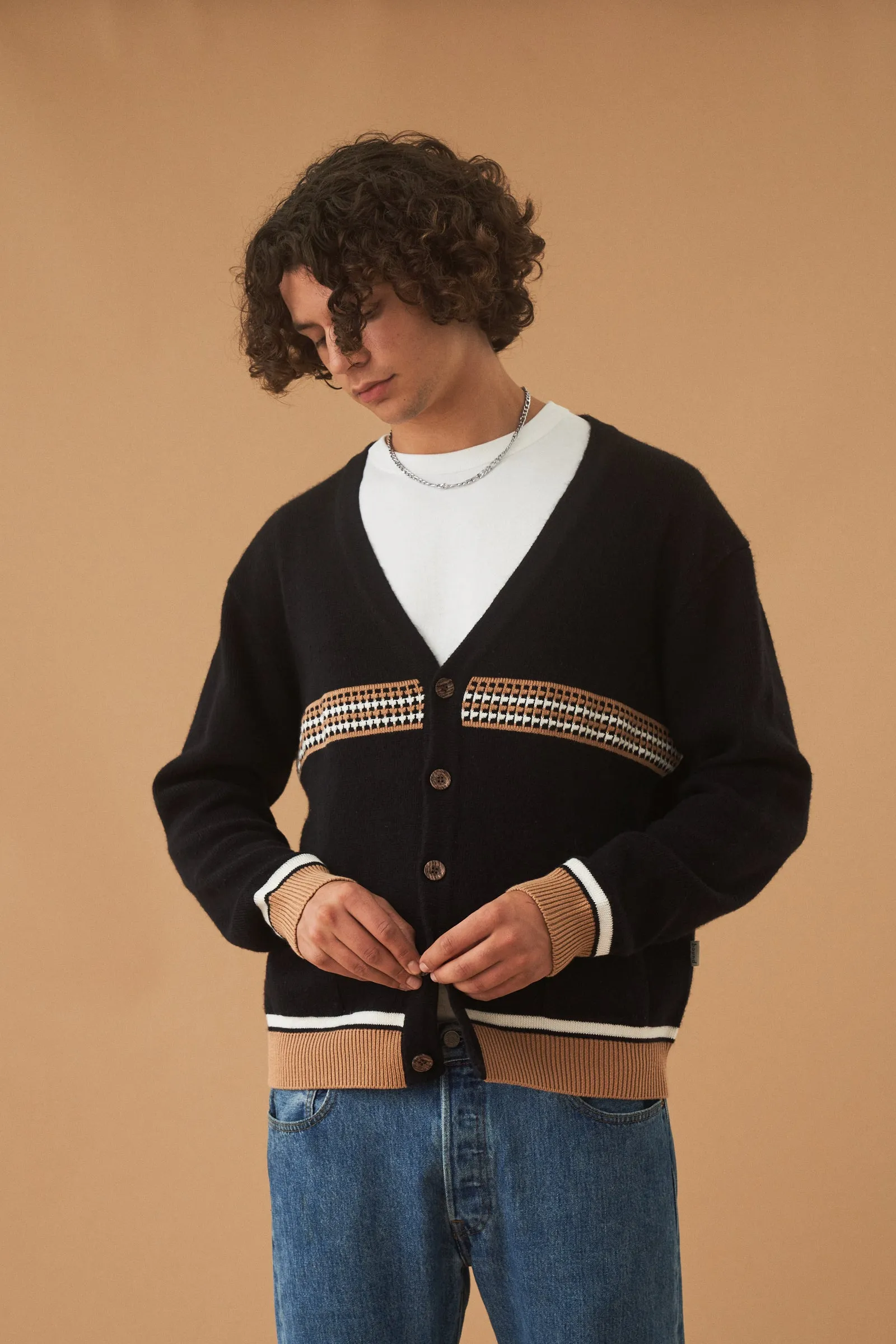 bound 'Zuriel' Pattern Knit Cardigan
