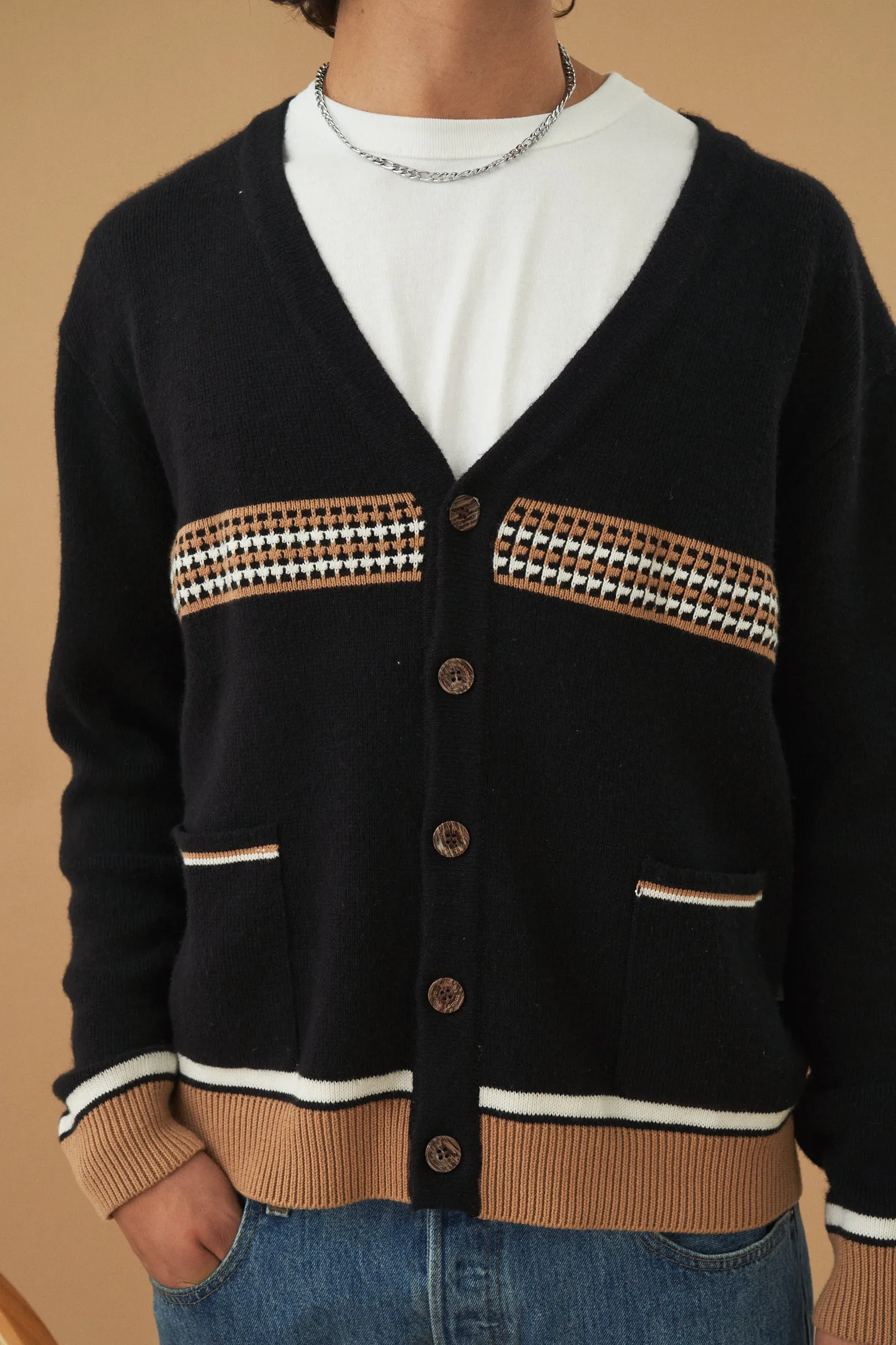 bound 'Zuriel' Pattern Knit Cardigan