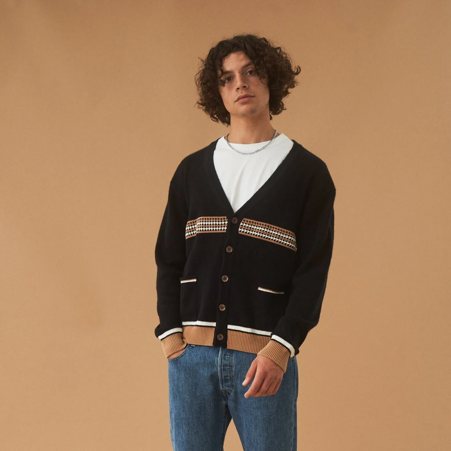 bound 'Zuriel' Pattern Knit Cardigan