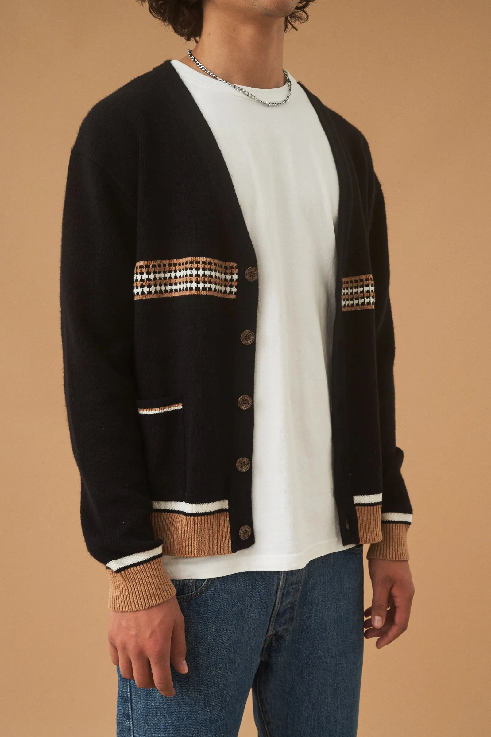 bound 'Zuriel' Pattern Knit Cardigan