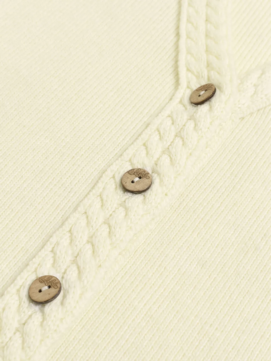 Brielle Cable White Knitted Vest