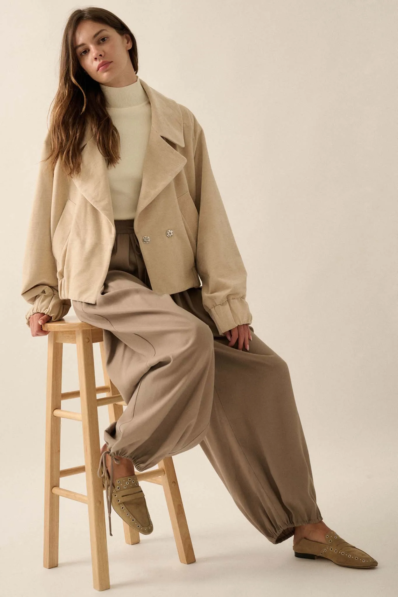 Chill Factor Washed Velvet Oversized Lapel Jacket