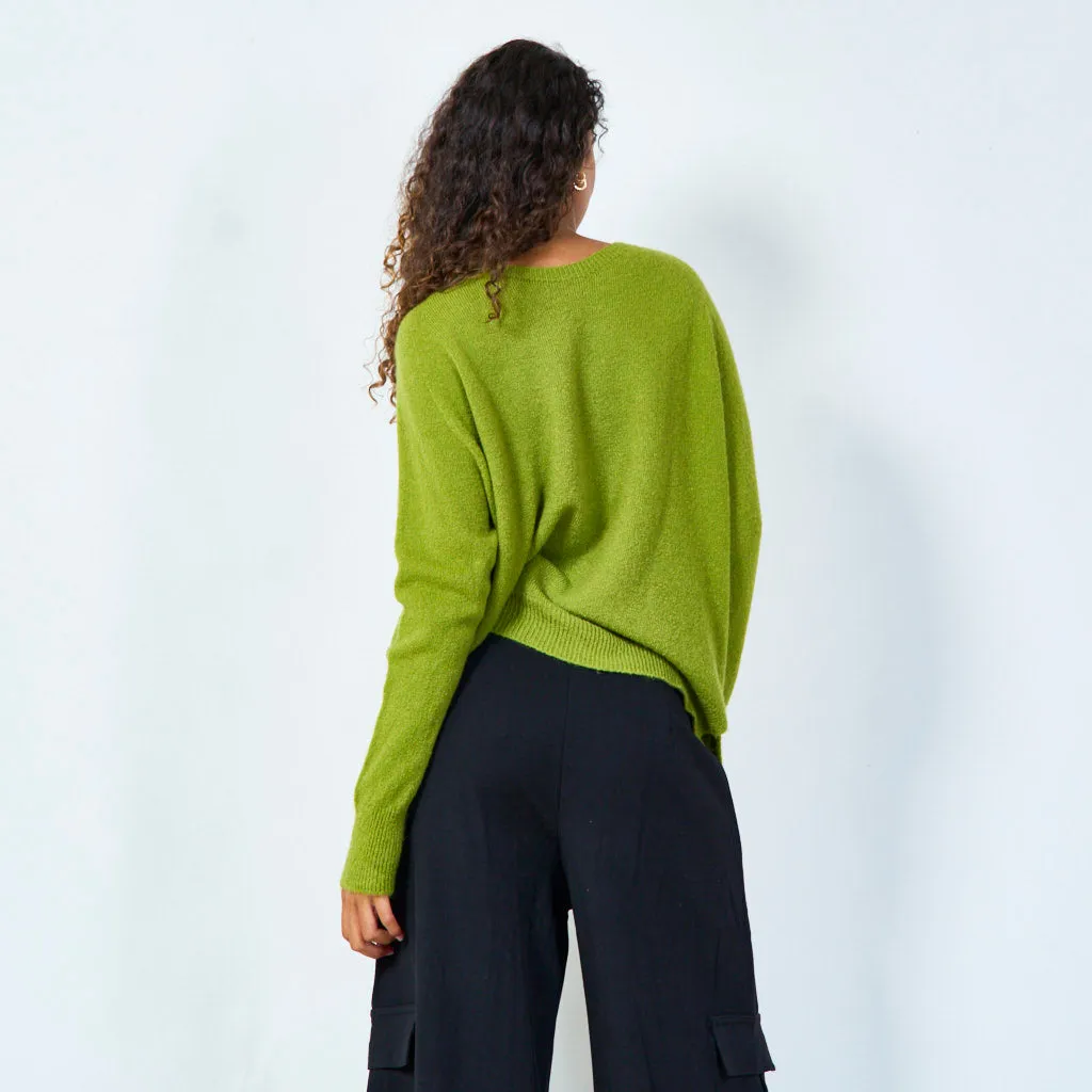 Cozy oversized knit sweater wholesale