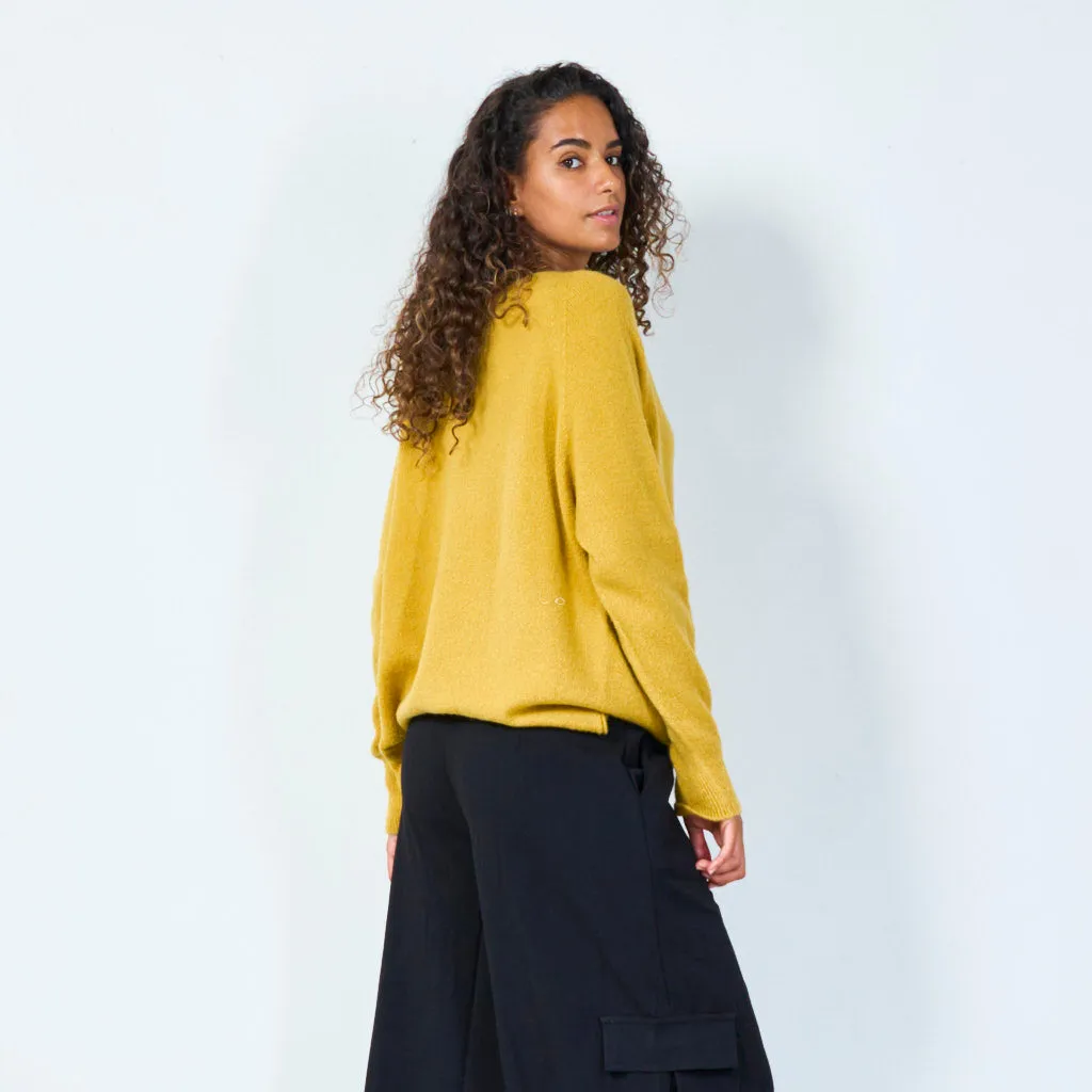 Cozy oversized knit sweater wholesale